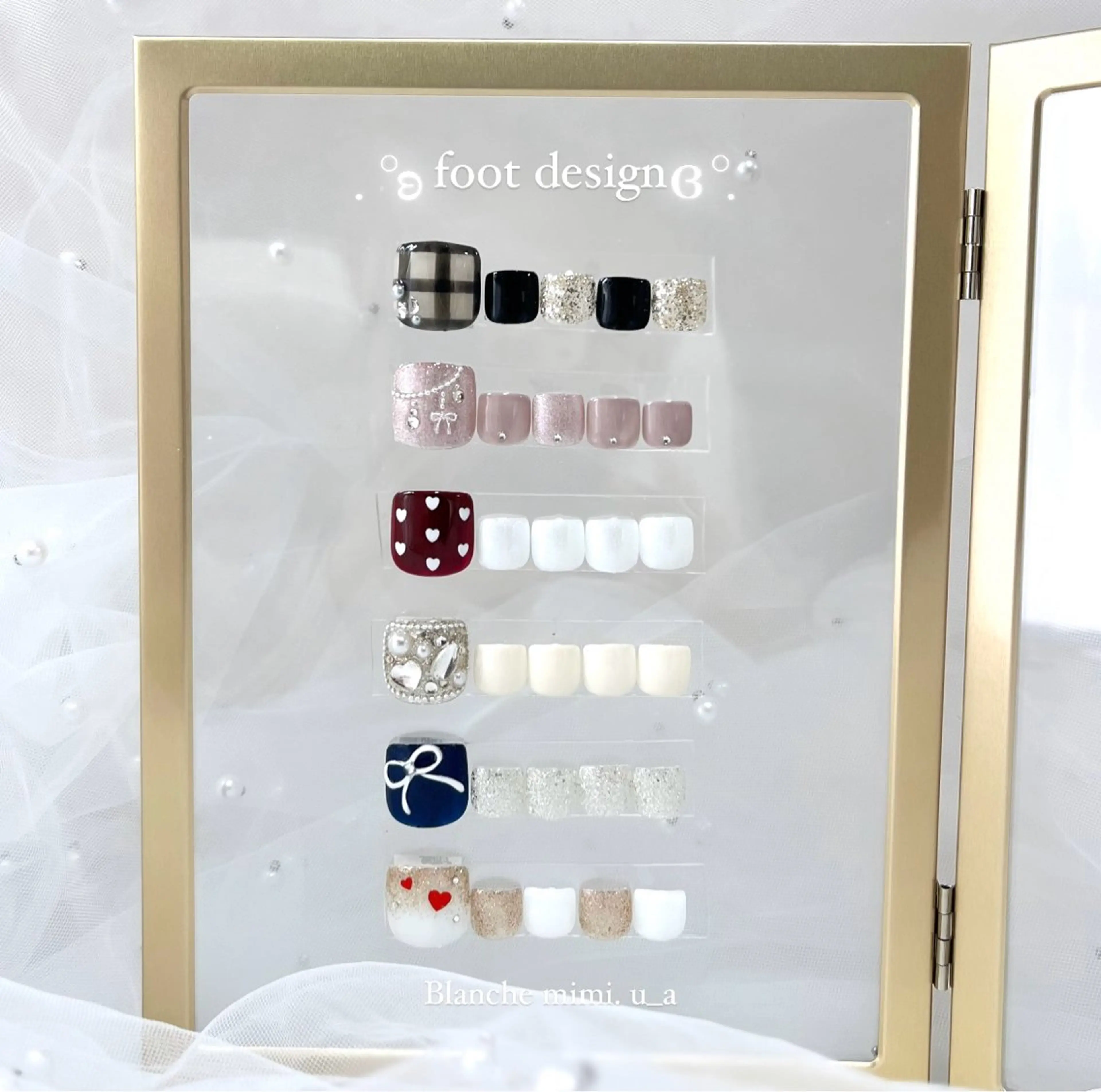 ネイル フットネイル Blanche mimi.u_aのネイルデザイン