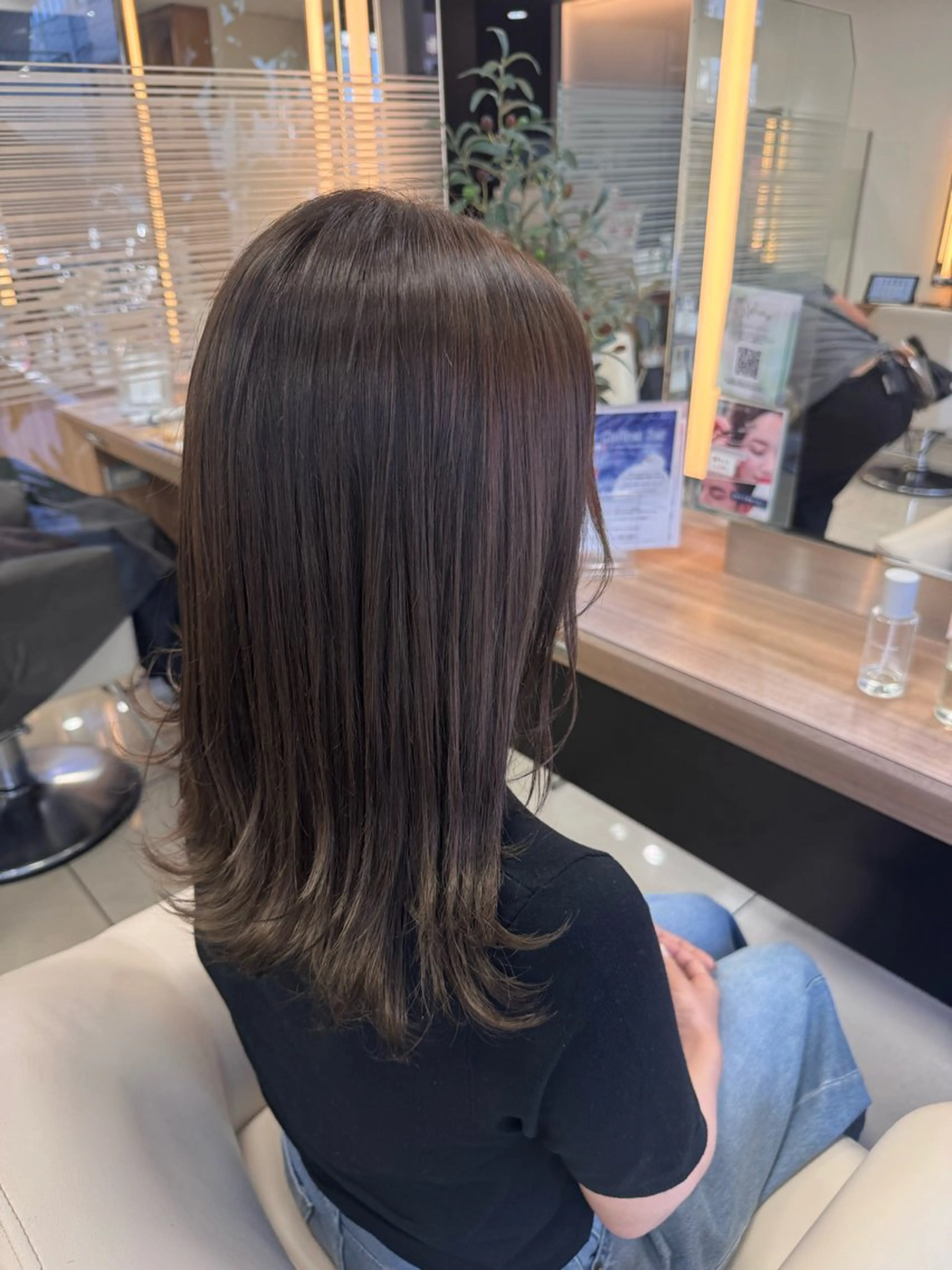 セミロング ダブルカラーベージュ カラー/tuburaのヘアスタイル