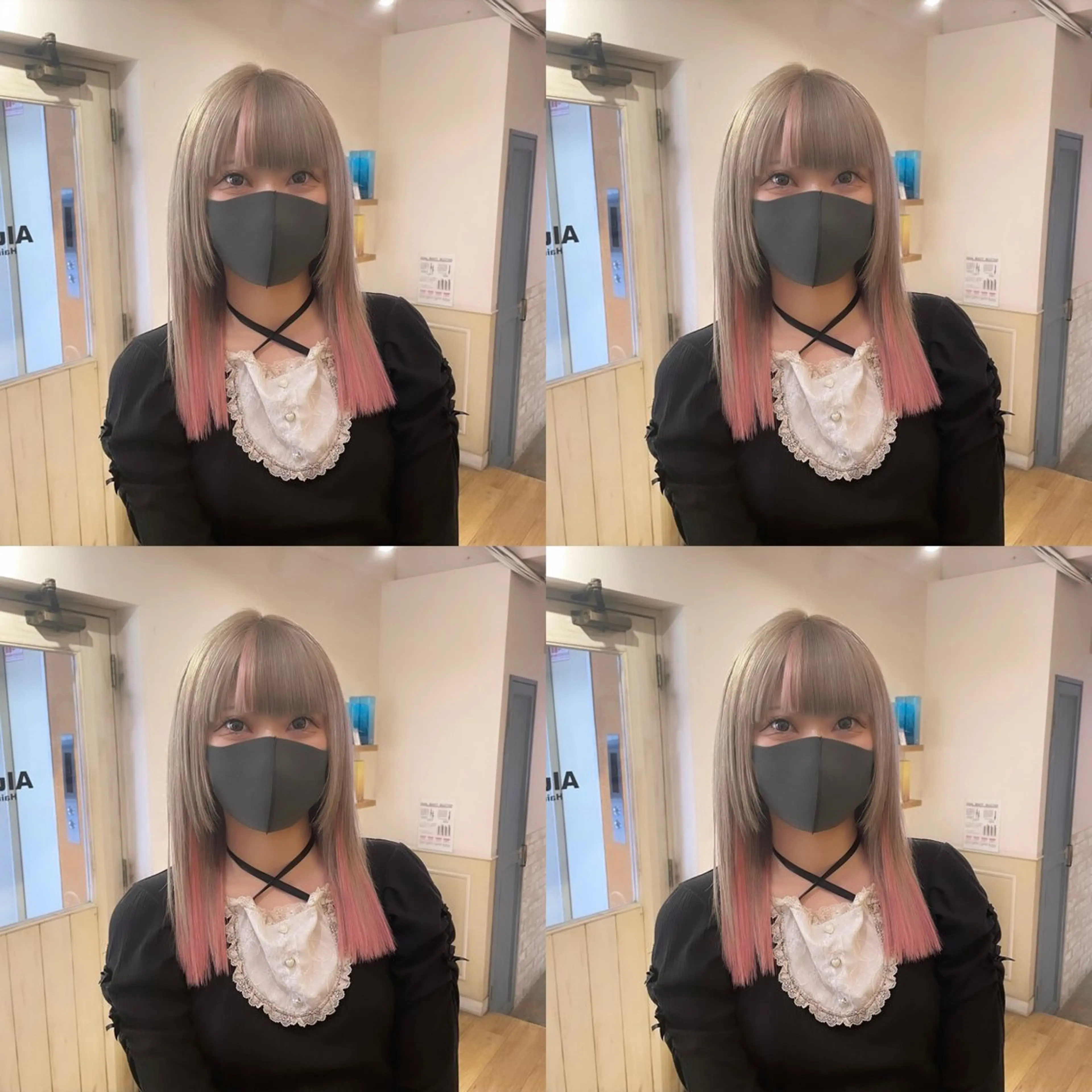 セミロング カラー シールエクステ ピンクカラー エクステ 🌟トップデザイナー 高橋🌟のヘアスタイル