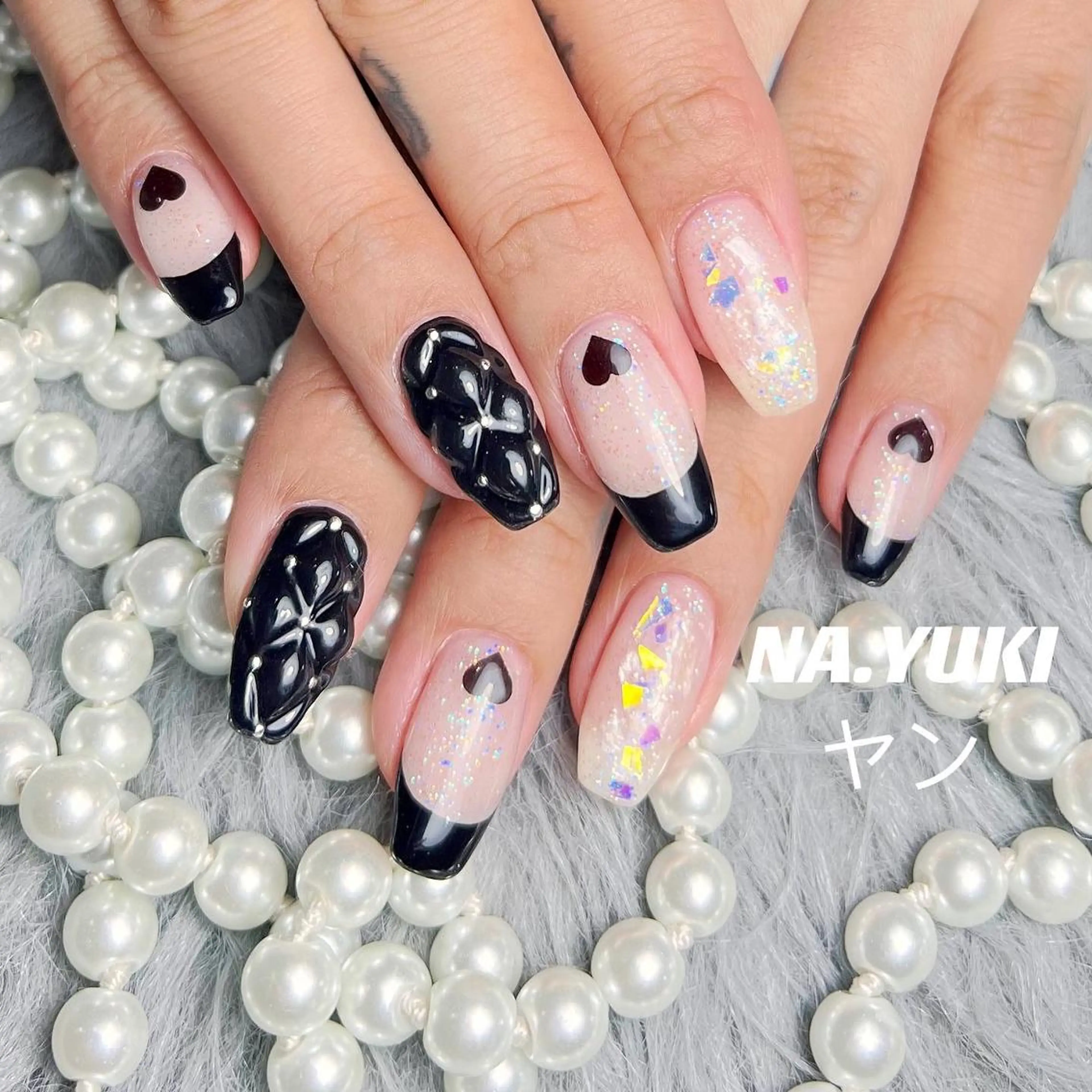 ネイル ロング ハンドネイル 🎀 moo~ 🎀のネイルデザイン
