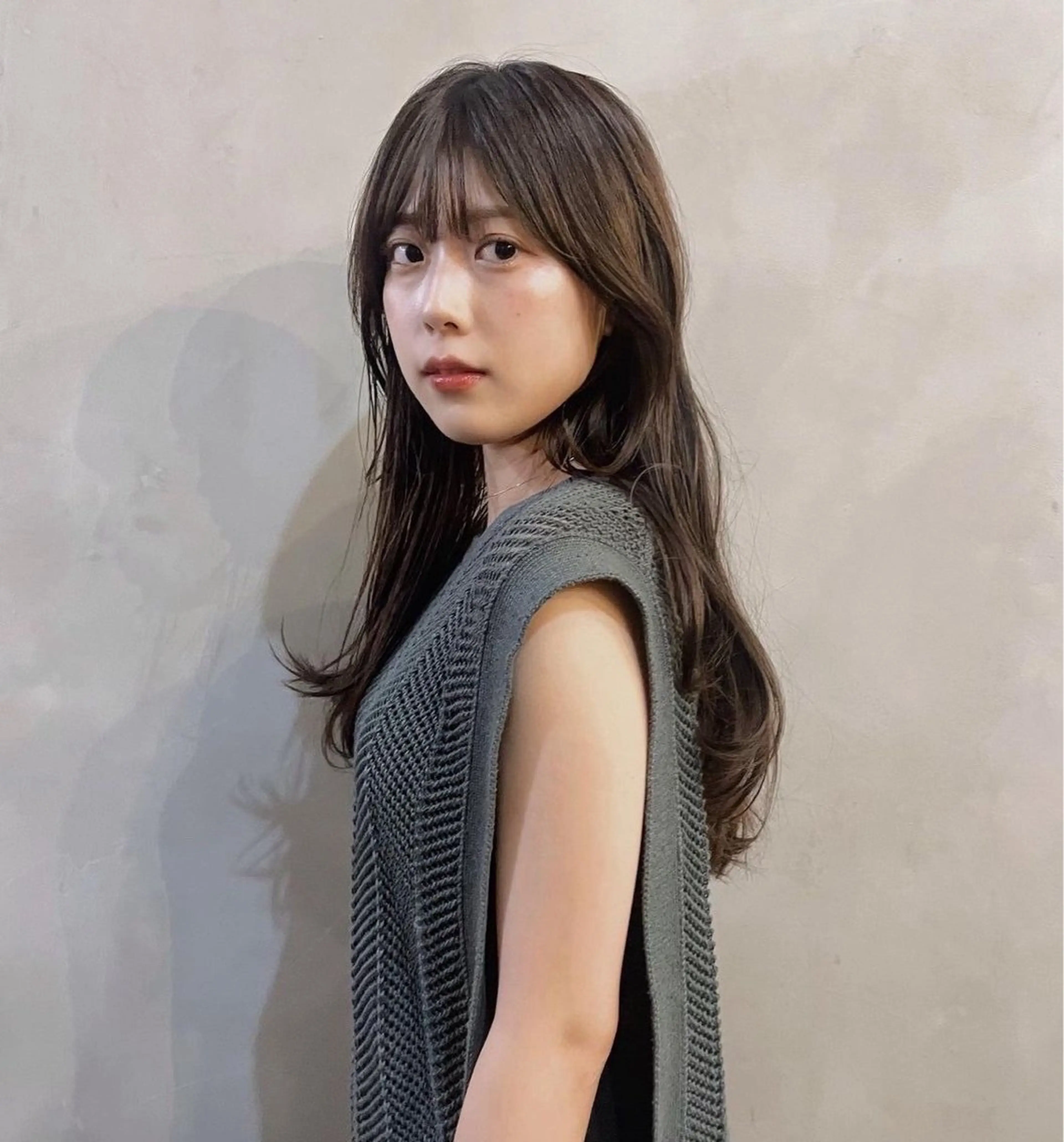 セミロング 💖原宿パーマモデル 愛💗のヘアスタイル