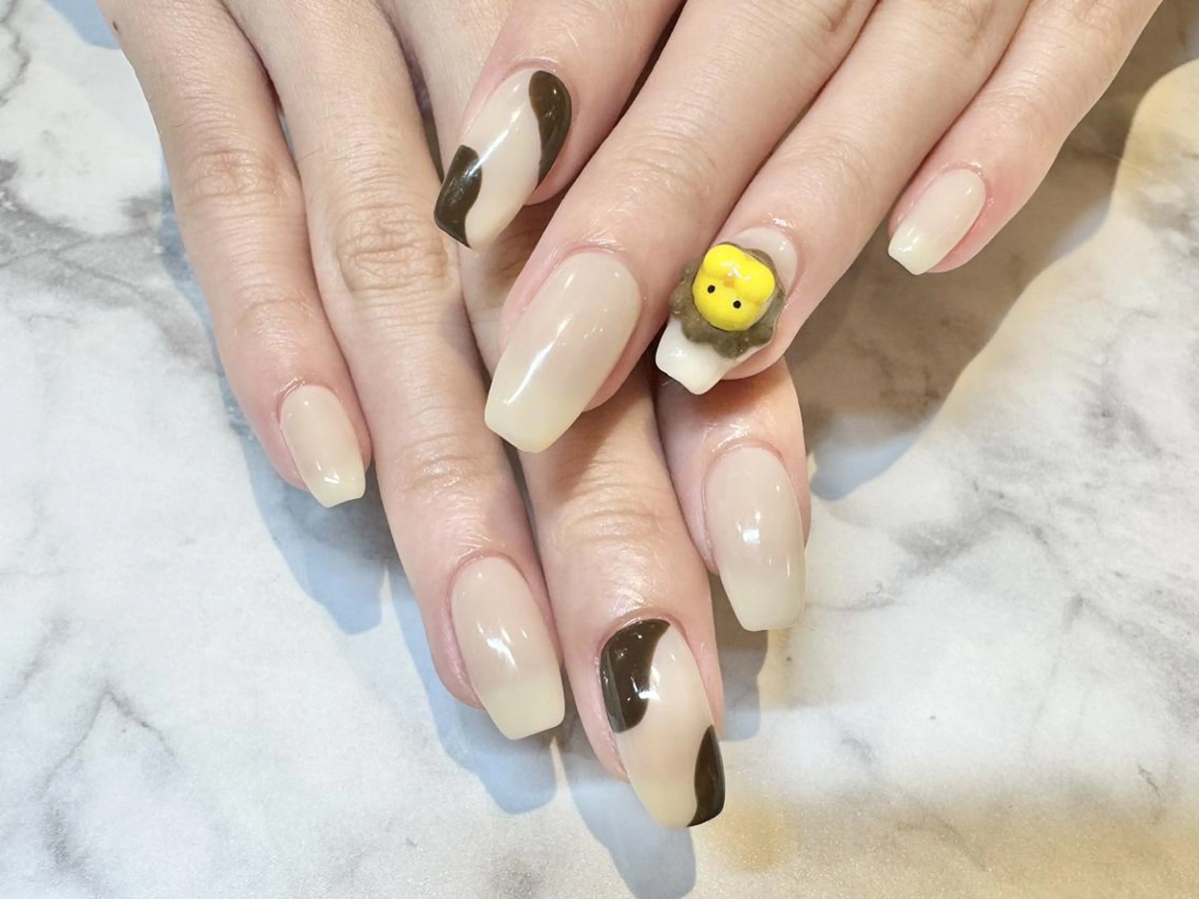 ネイル ハンドネイル 痛ネイル🩶推し活 🤍店長sagawaのネイルデザイン