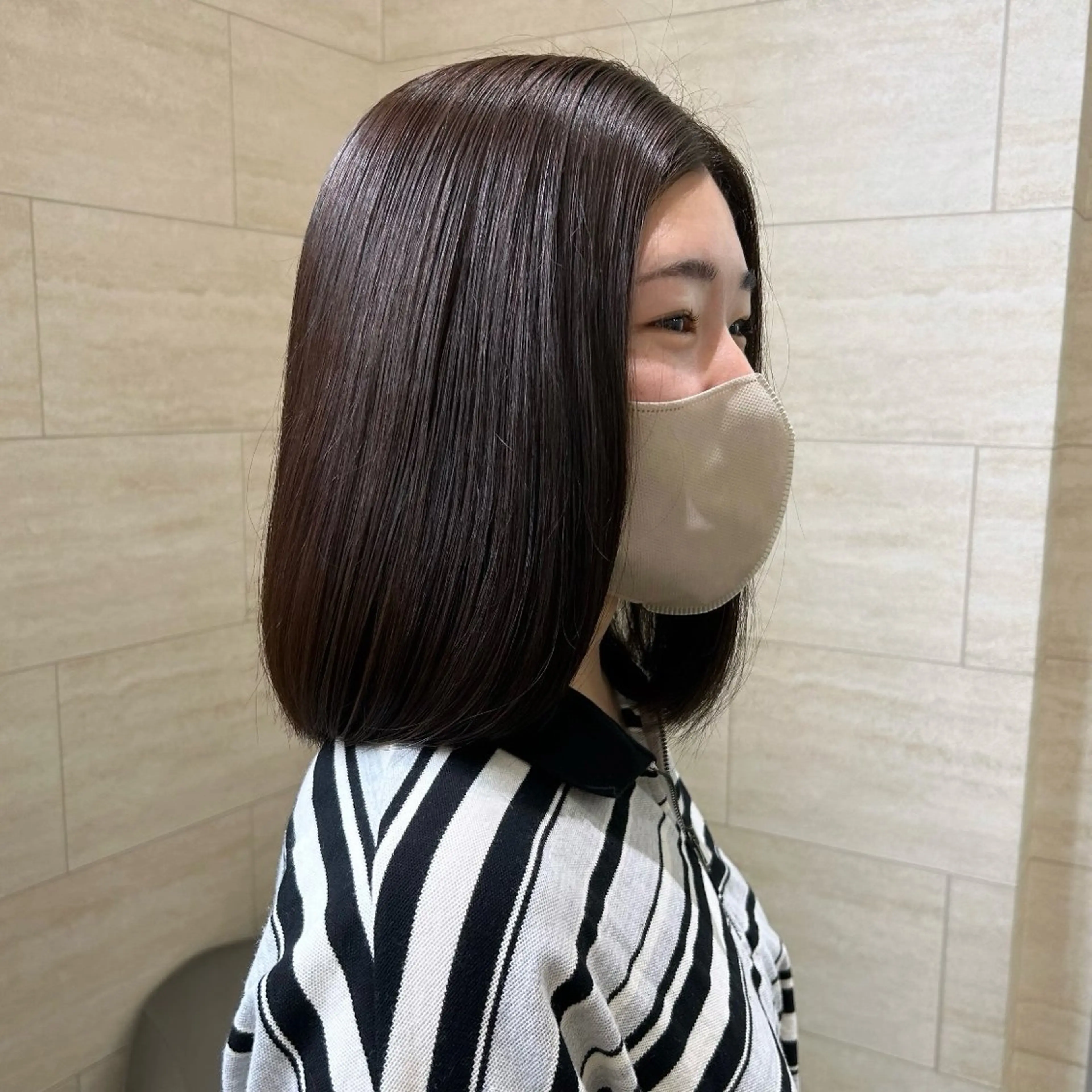 ミディアム カラー 透明感カラー グレージュ Zina熊本/艶髪 / 桜子のヘアスタイル