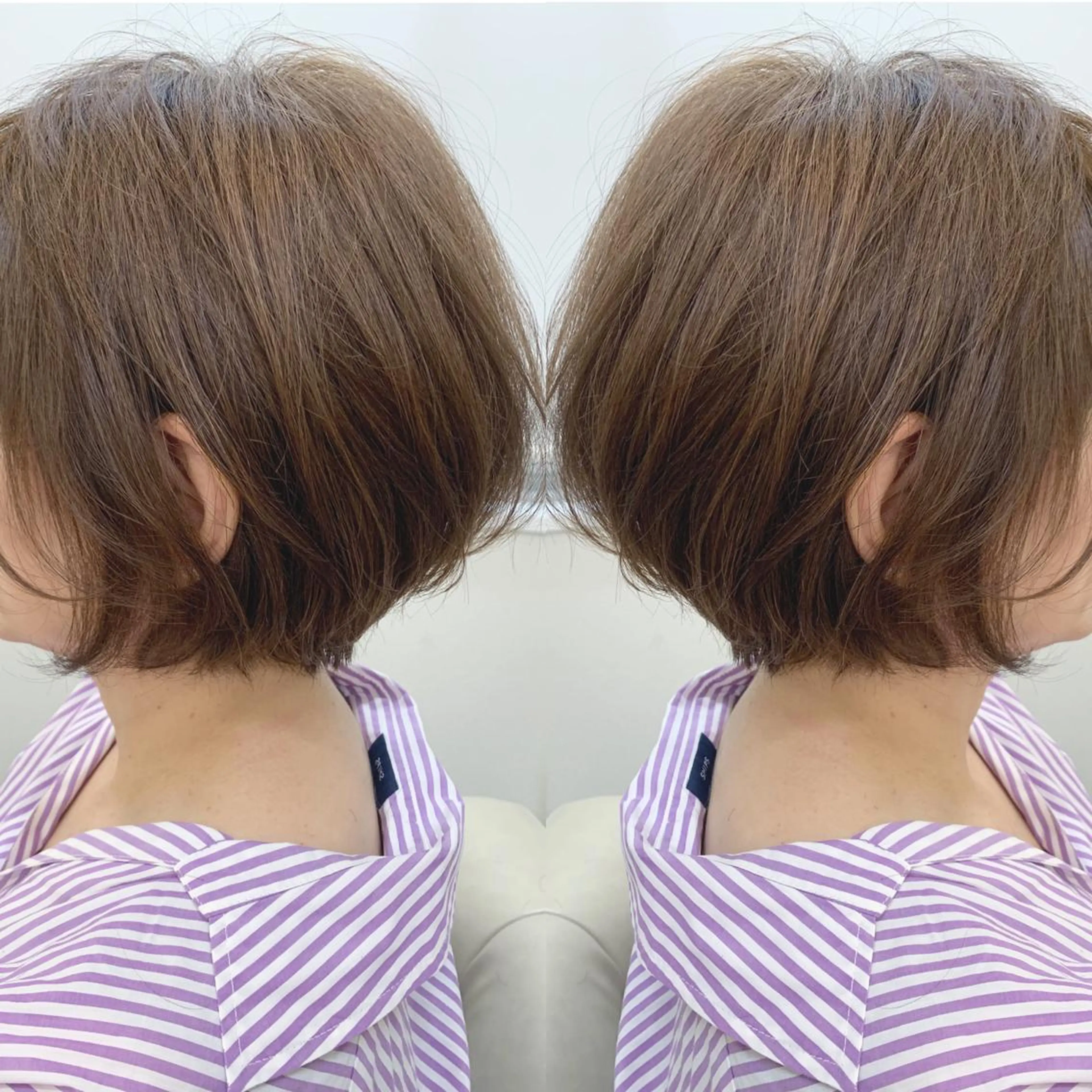 ミディアム ボブ カット ヘアカラー H (エイチ) 烏丸御池店のヘアスタイル