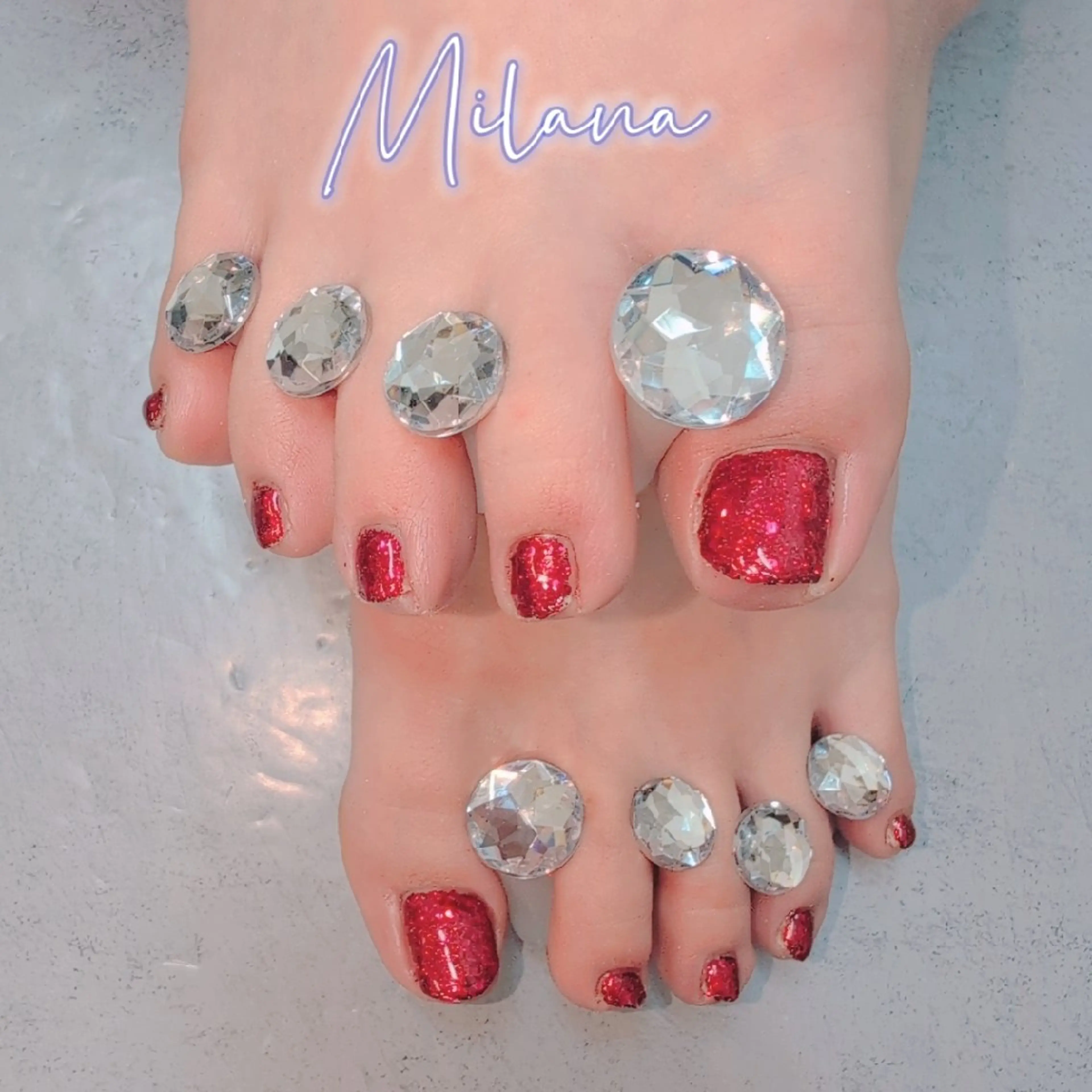 ネイル フットネイル ワンカラーネイル フットネイル Milana 川瀬のネイルデザイン