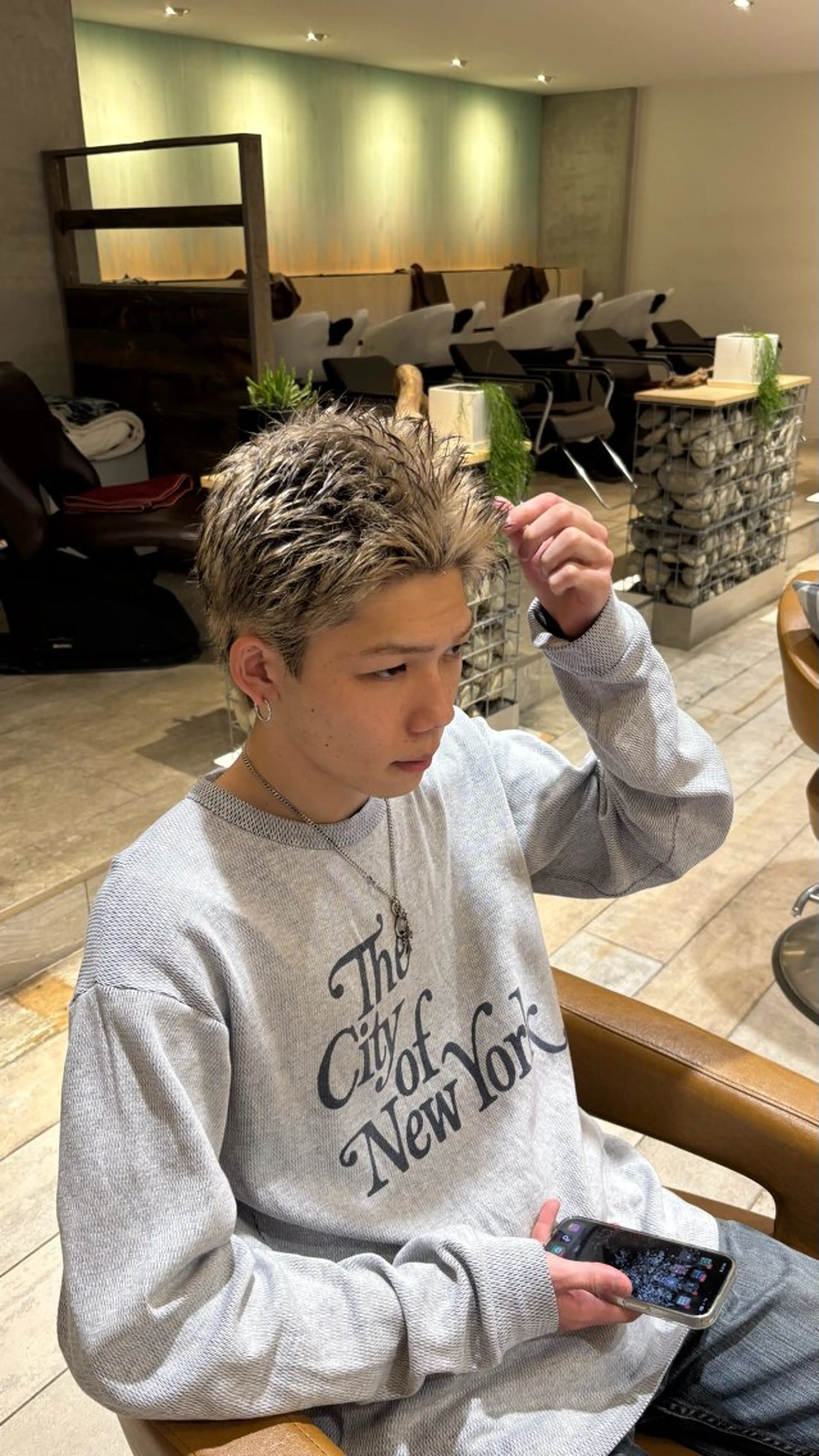 ショート カラー メンズ EARTH三鷹 KOKOROのヘアスタイル