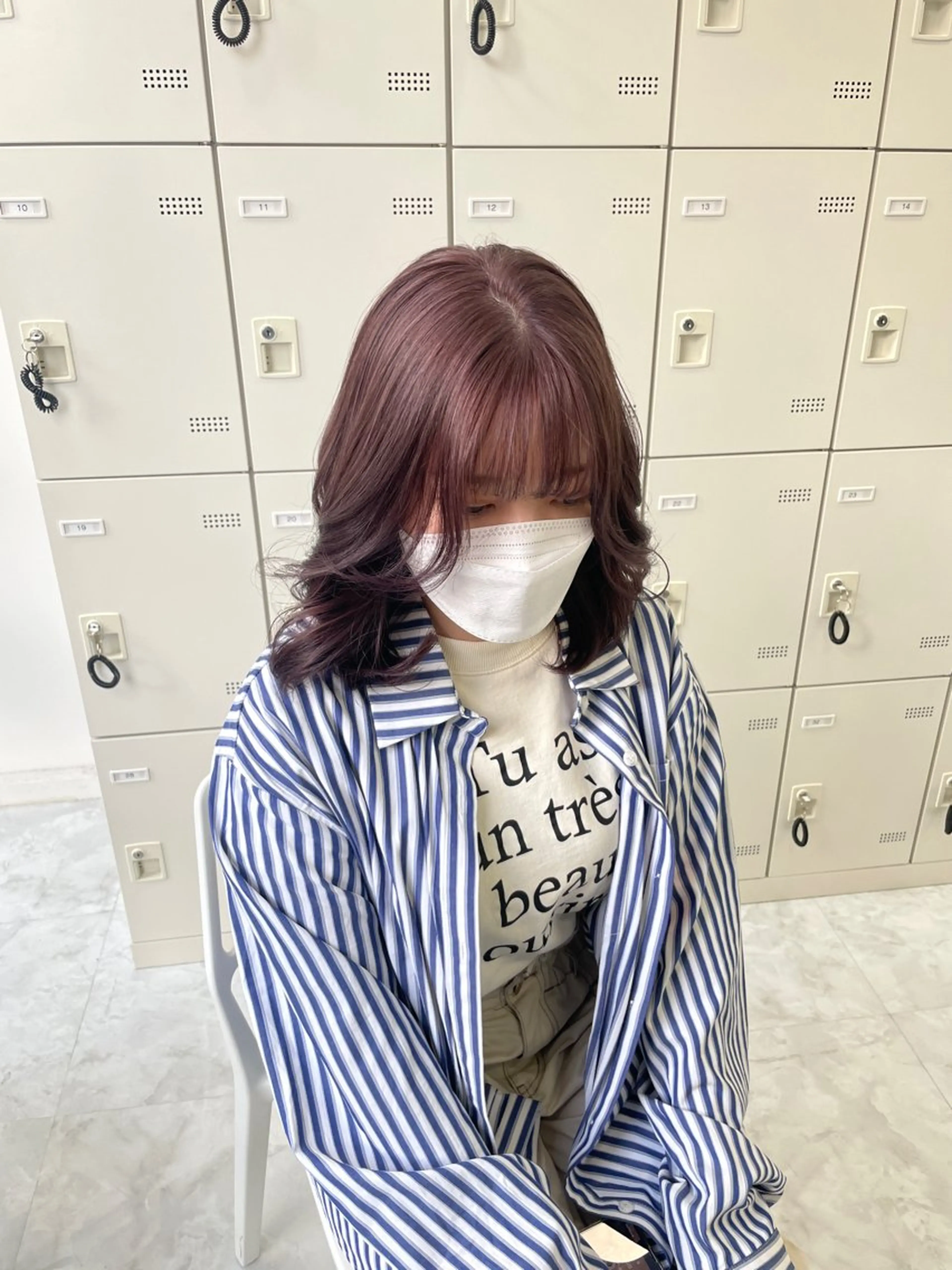 ミディアム ヘアカラー MOE 福岡韓国ヘア✧︎のヘアスタイル