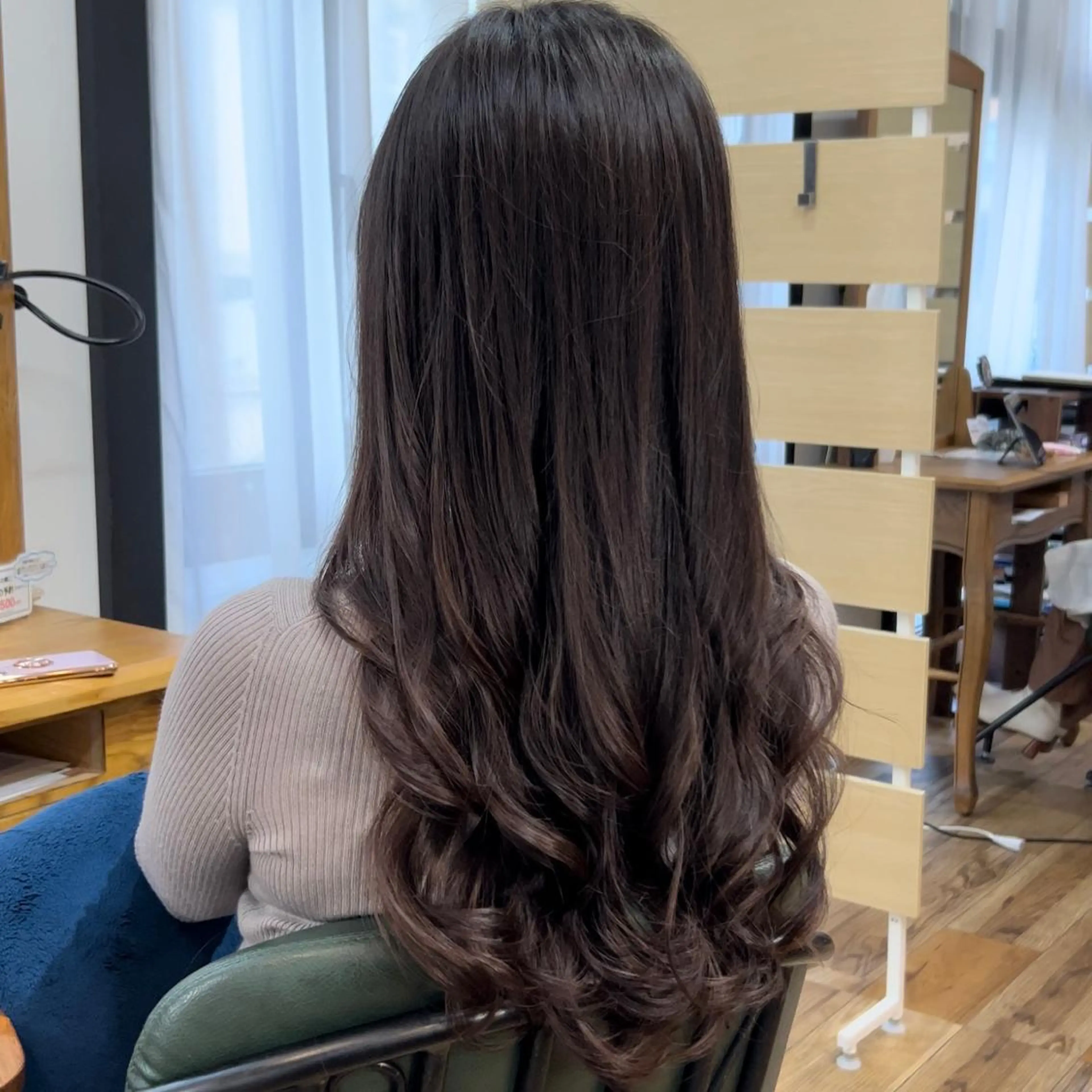 ロング 福岡口コミNo1🎀 コテ巻き風パーマ専門のヘアスタイル