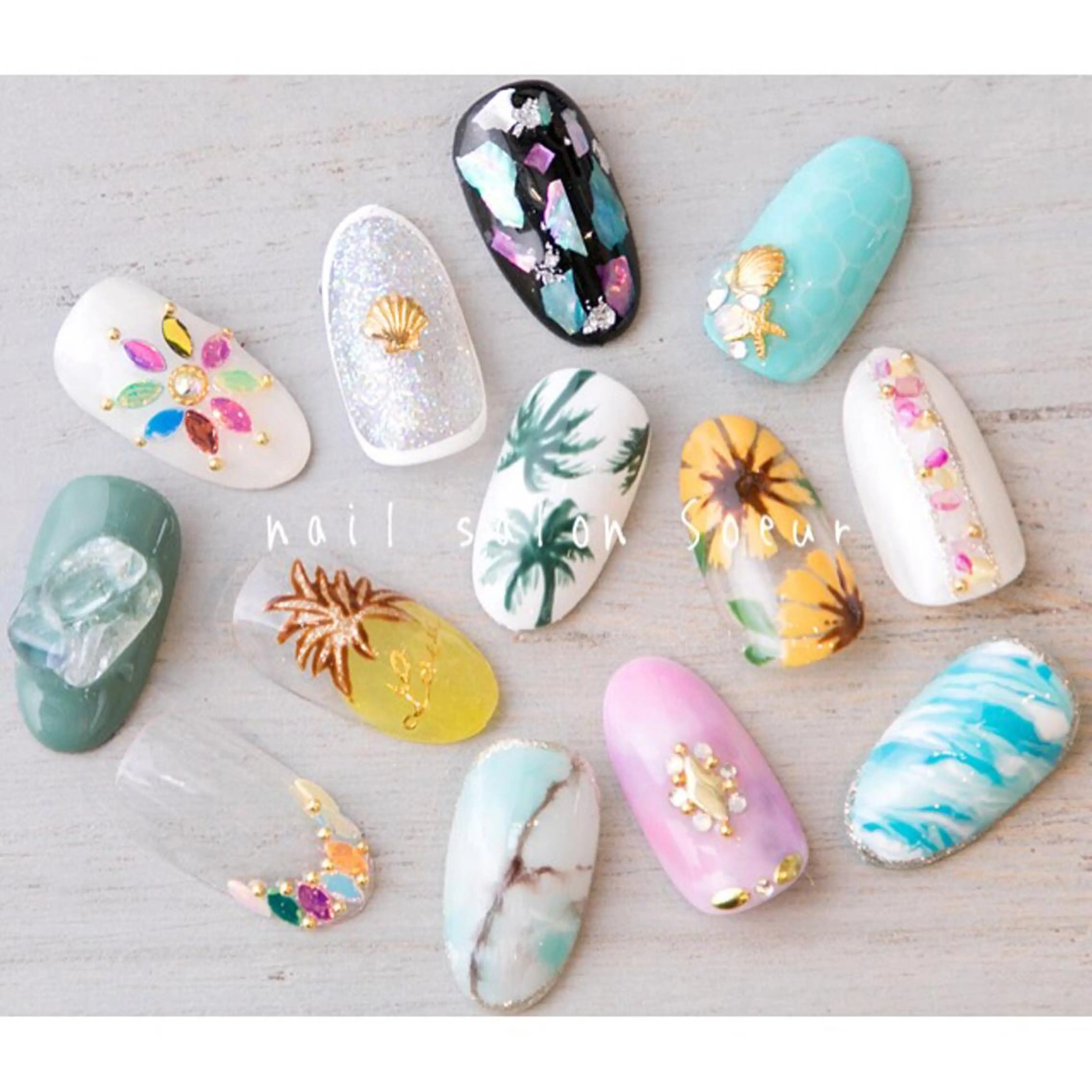 ネイル アートネイル フレンチネイル ワンカラーネイル nail salon Soeurのネイルデザイン