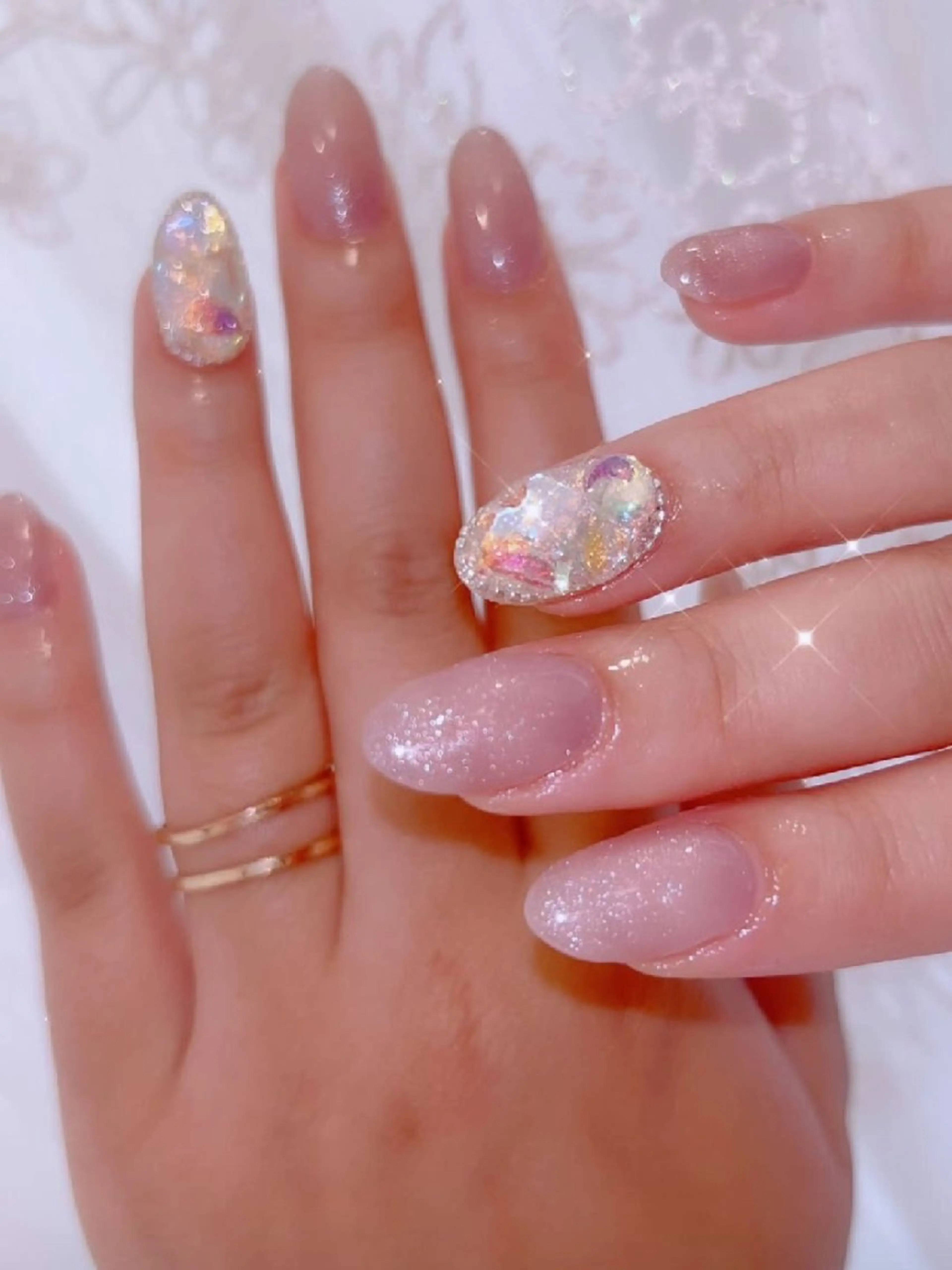 ネイル 長さ出し ジェルネイル 韓国ネイル マグネットネイル ニュアンスネイル ハンドネイル I LOVE ME NAIL.。.:*♡のネイルデザイン