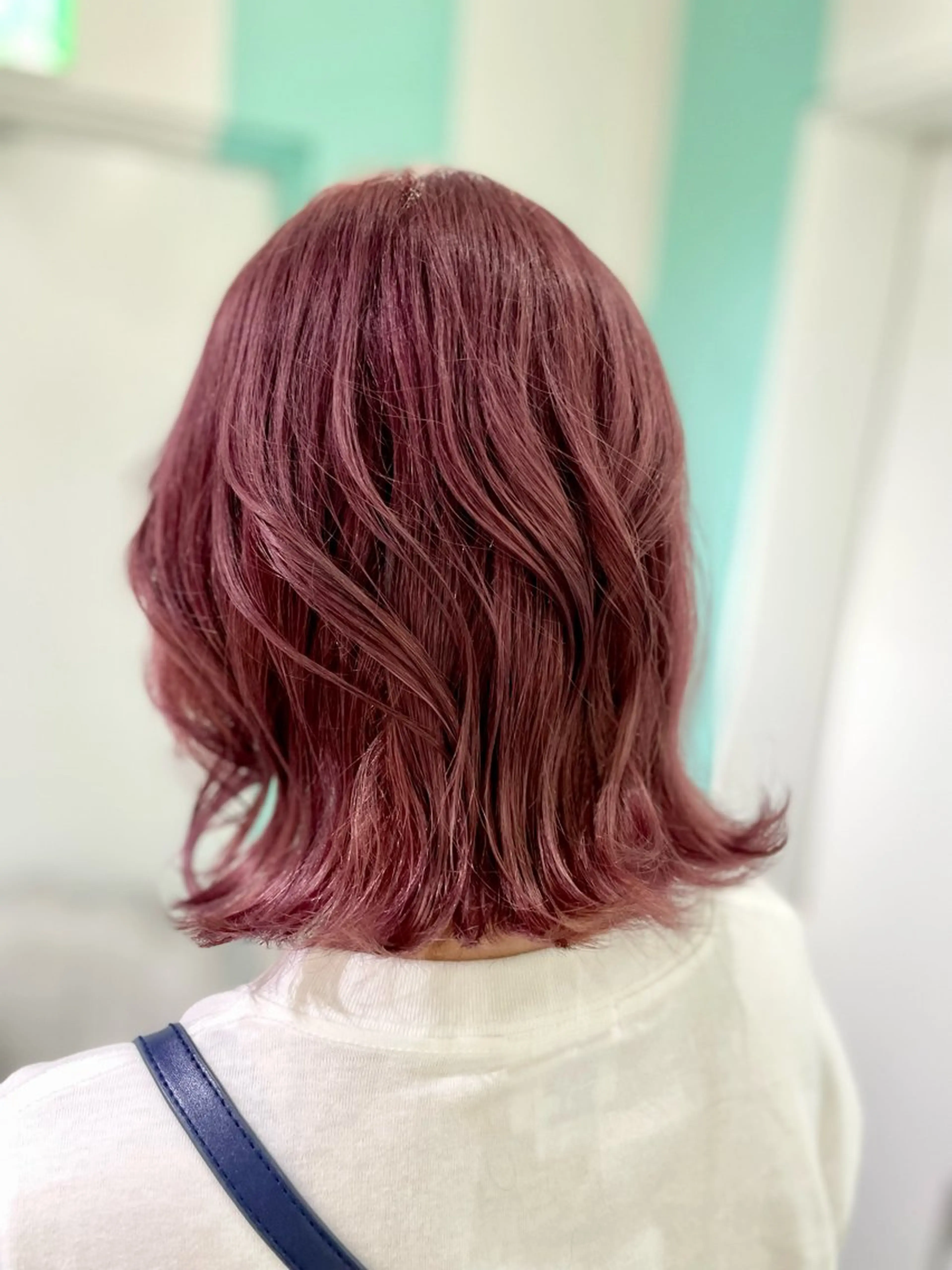 ミディアム ピンクラベンダー ヘアカラー 原 千景のヘアスタイル