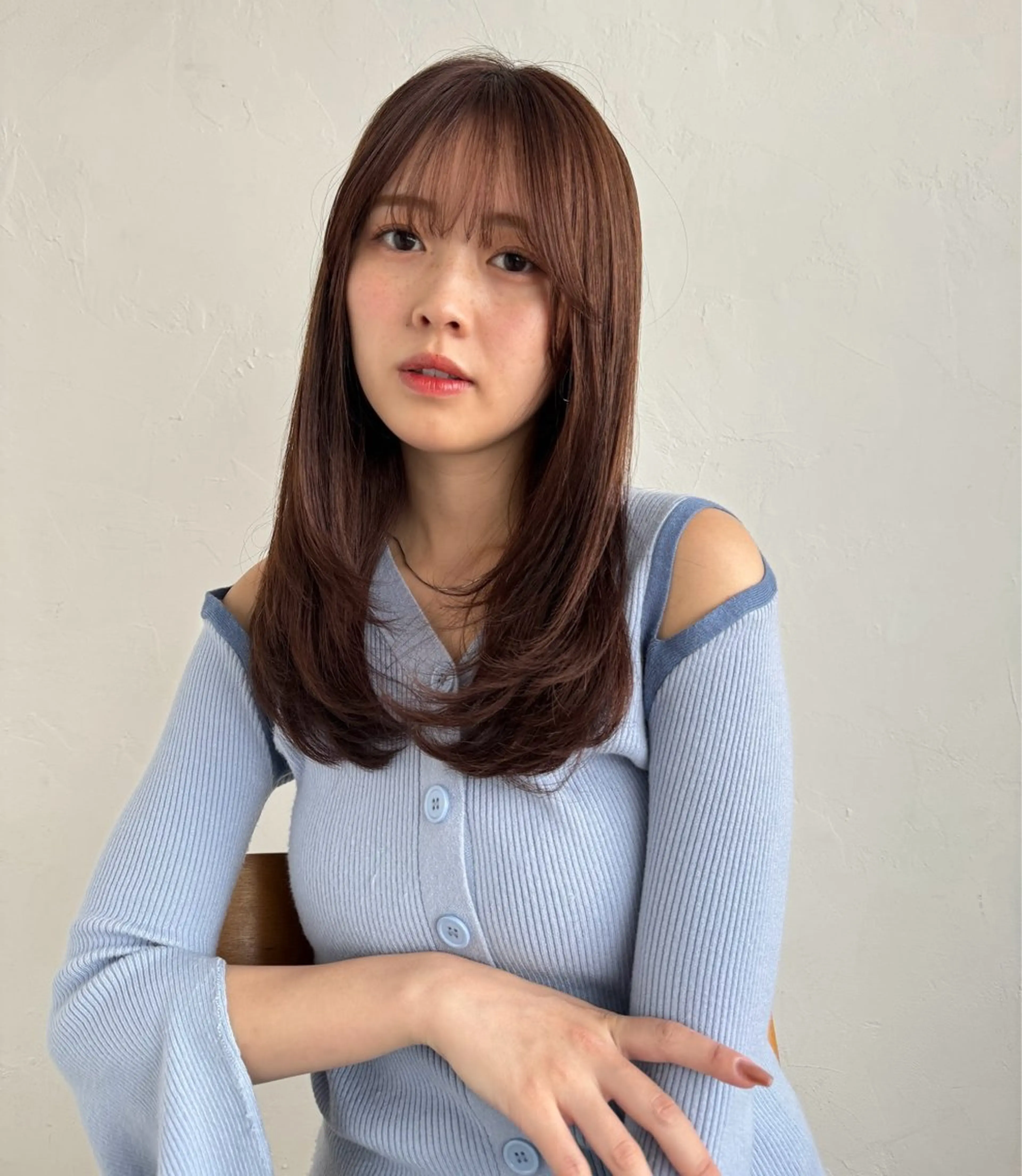 ミディアム カット ヘアカラー トリートメント レイヤー/ボブ/ 透明感カラー/ニワのヘアスタイル