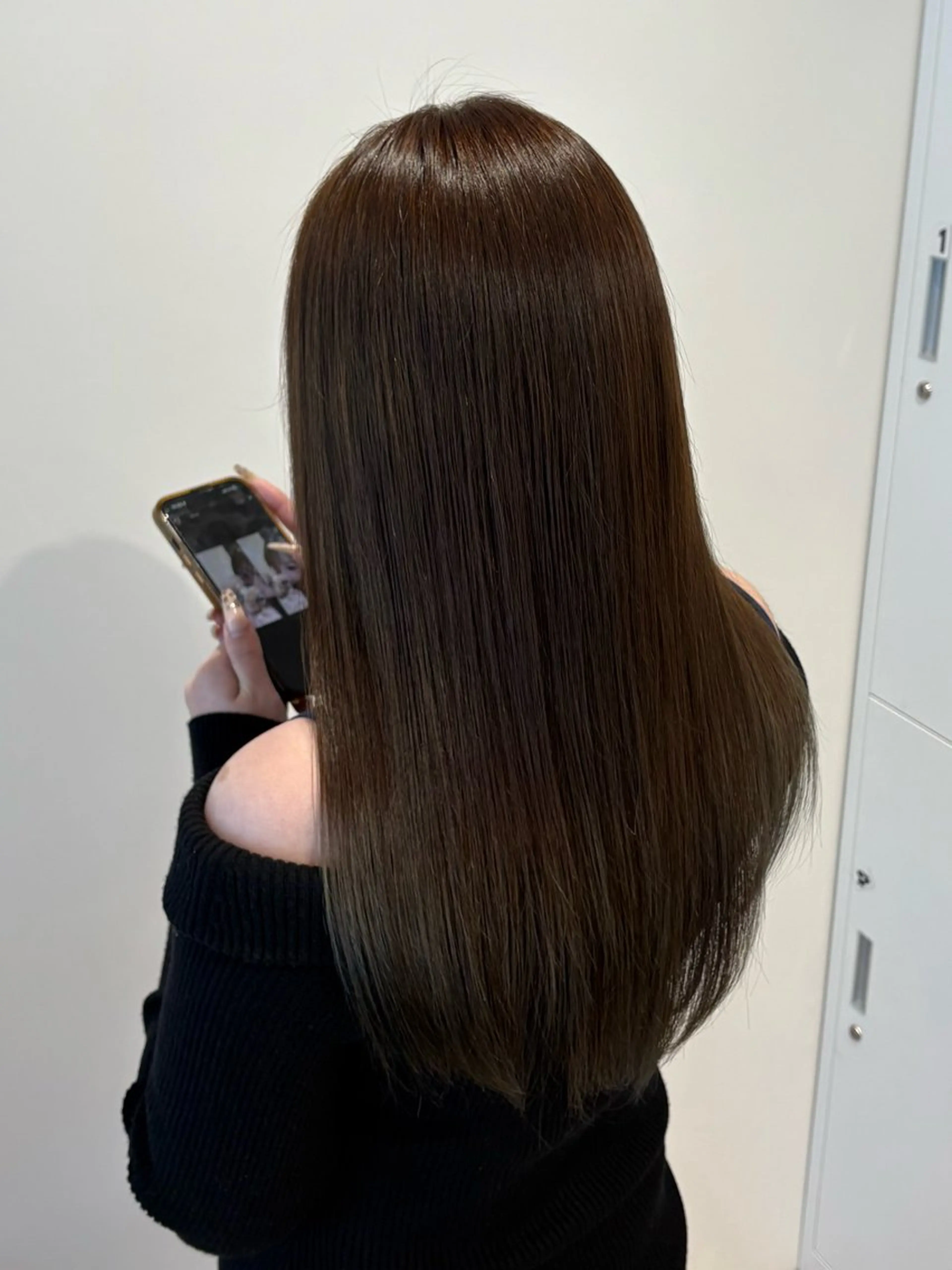 ロング カラー ベージュカラー ブリーチ ブラウンカラー ダブルカラー ブリーチなしカラー ナカジユイ 〈完全個室〉のヘアスタイル