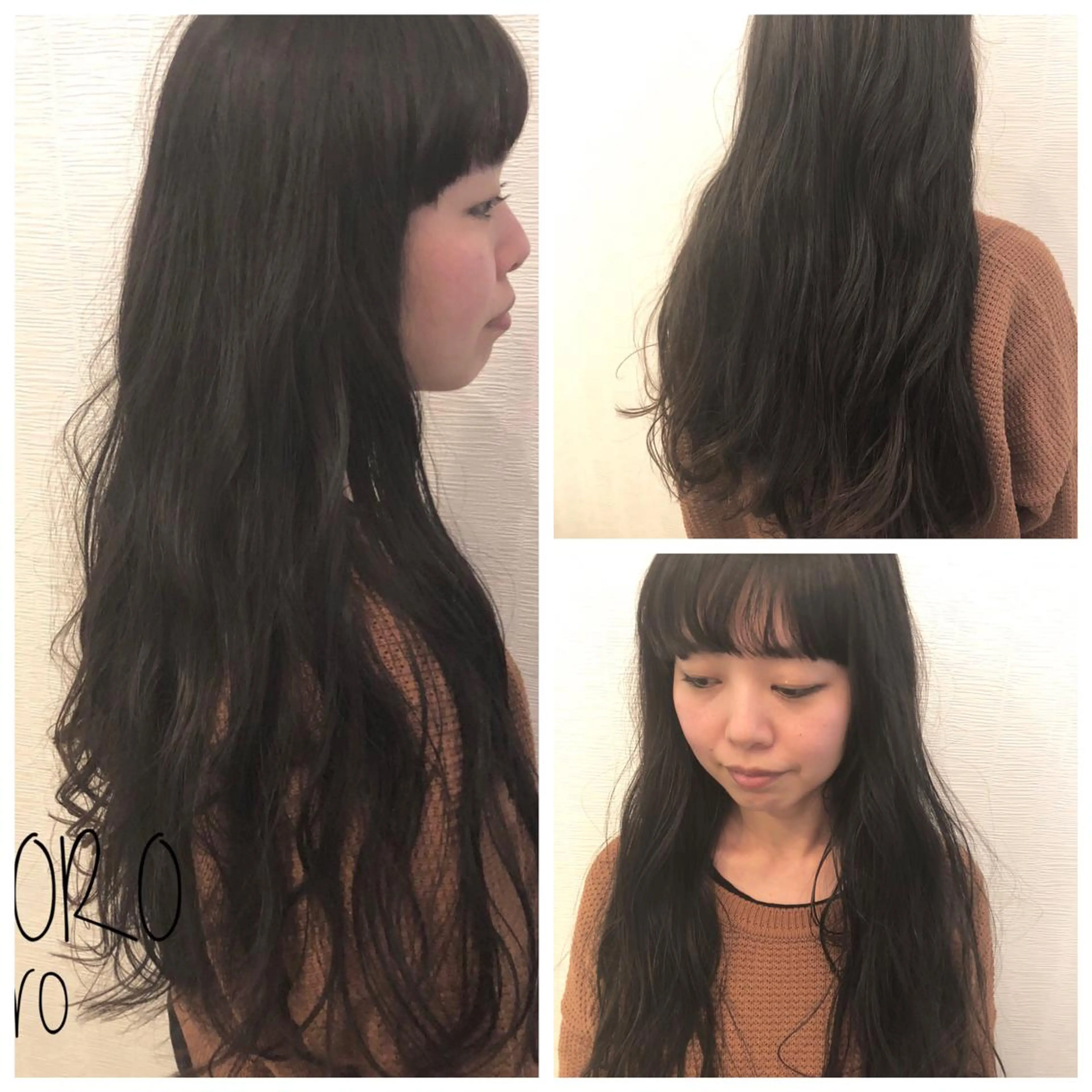 ロング パーマ 平川 友希子のヘアスタイル