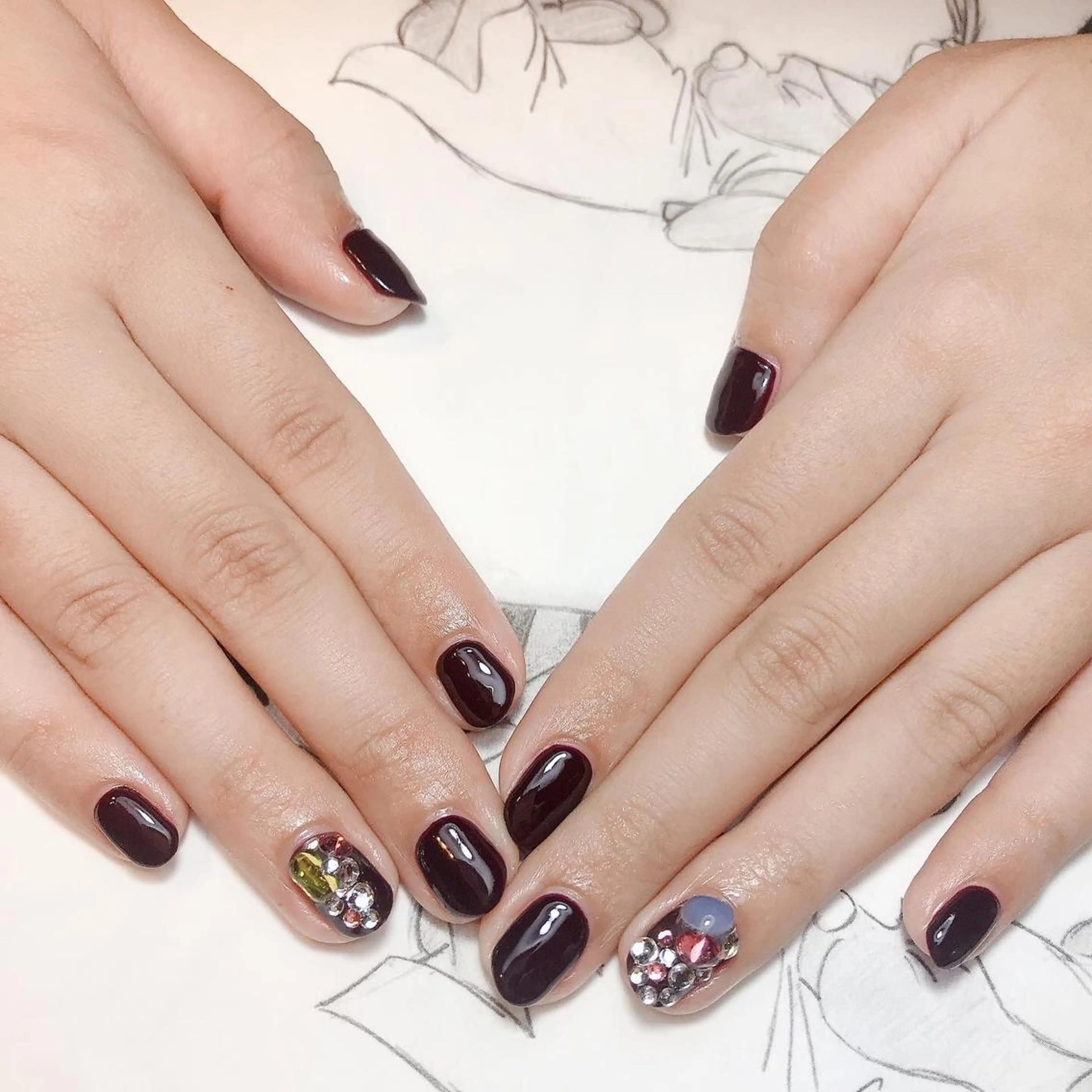 ネイル ストーンネイル owlnail /持込みデザイン専門のネイルデザイン