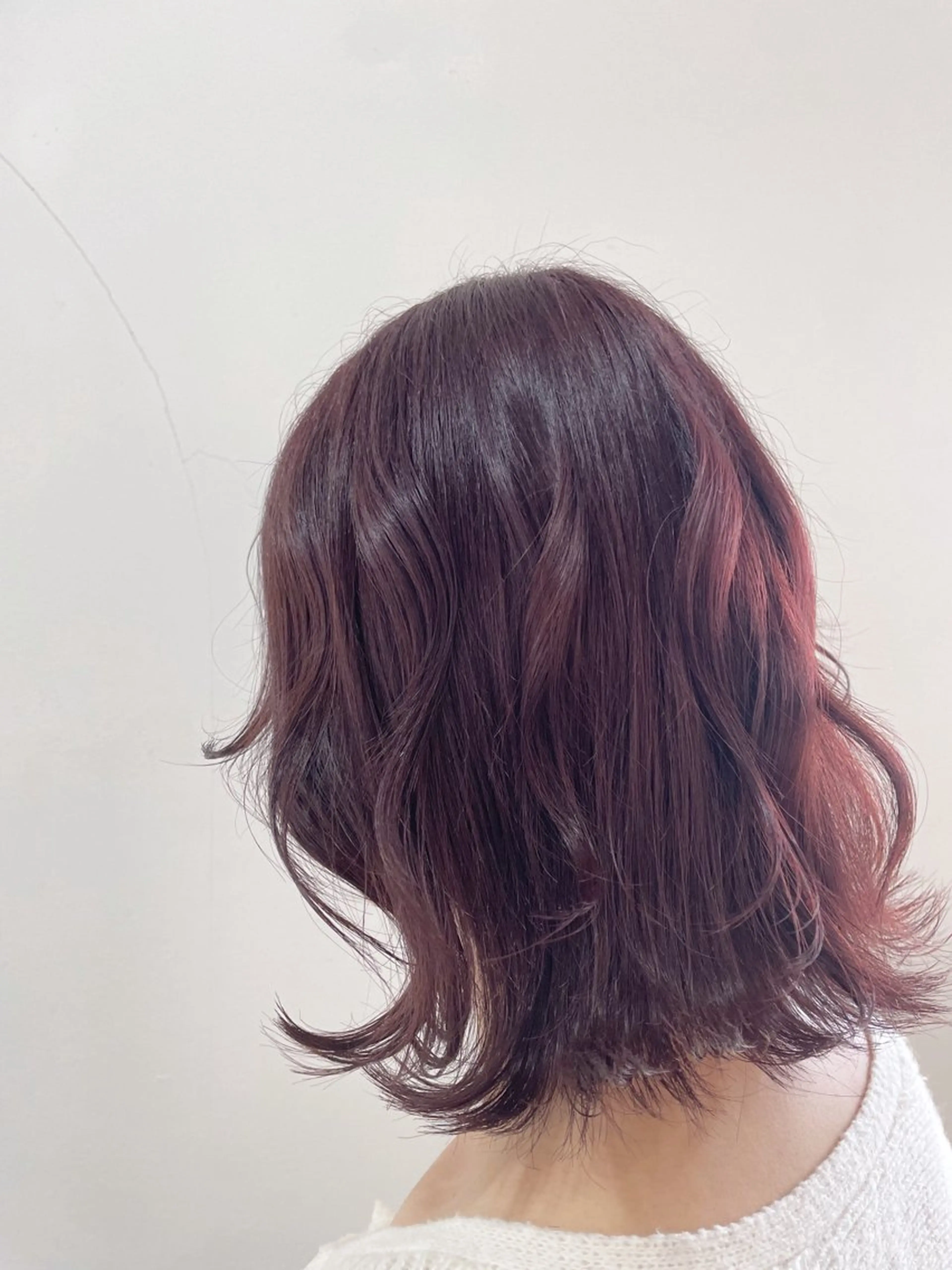 ミディアム カラー ピンクカラー mopa所属・mopa_kaede 暖色カラー/ロングのヘアスタイル