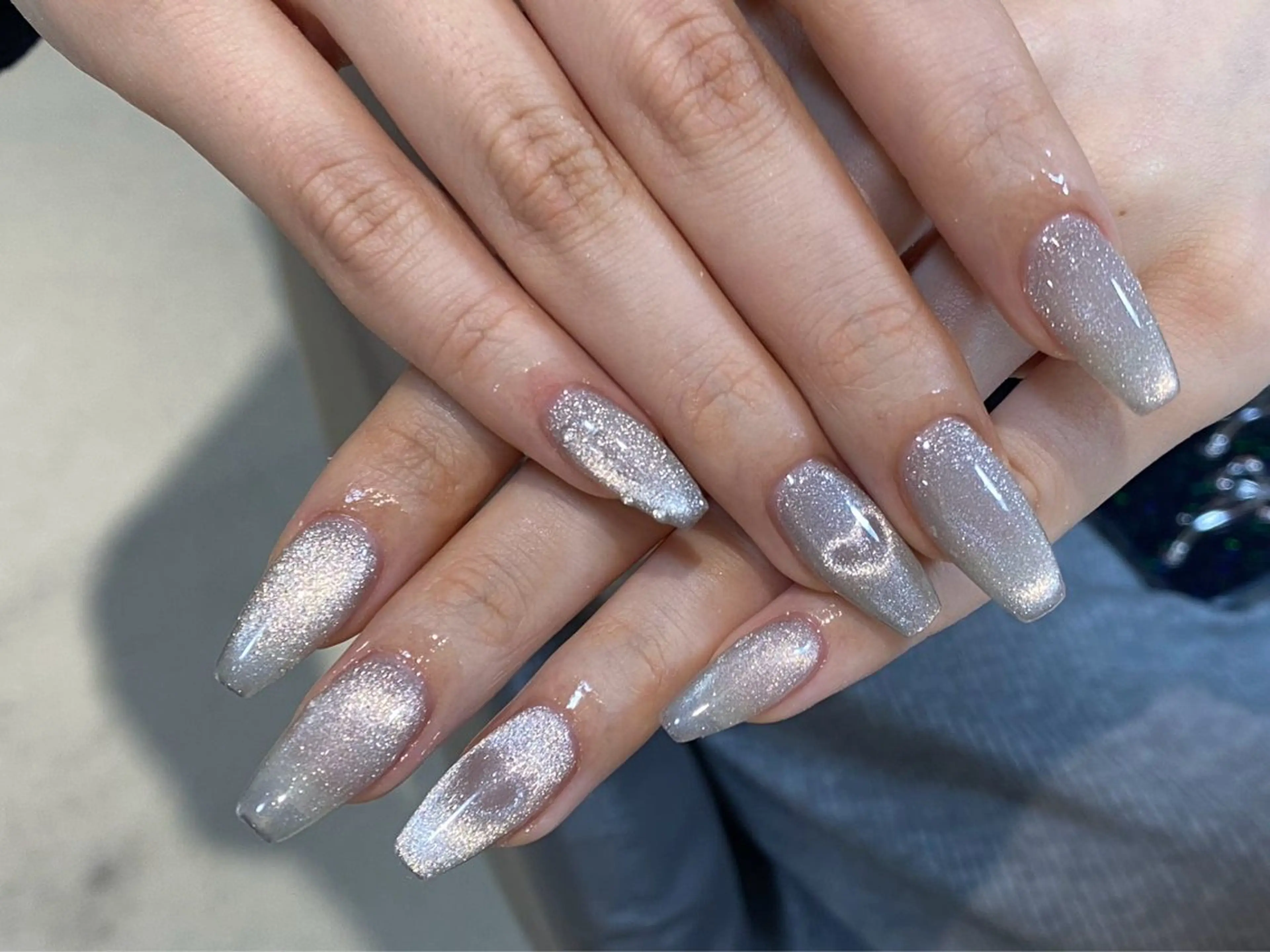 ネイル ハート マグネットネイル バレンタイン ハンドネイル Venus nail チップ長さだし専門店のネイルデザイン