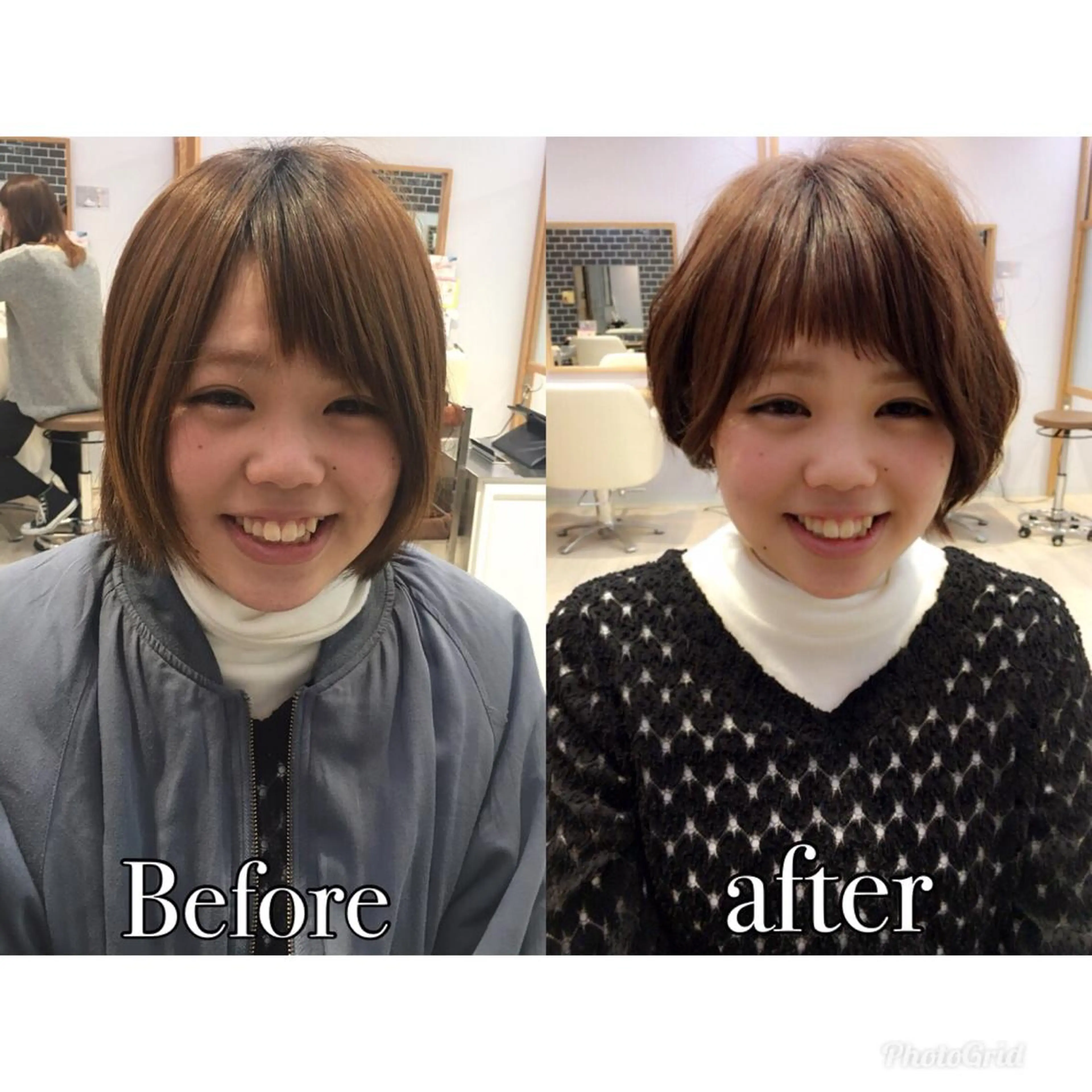ショート カラー ベージュカラー オレンジ オレンジベージュ ボブ ショートヘア 中村 美穂のヘアスタイル