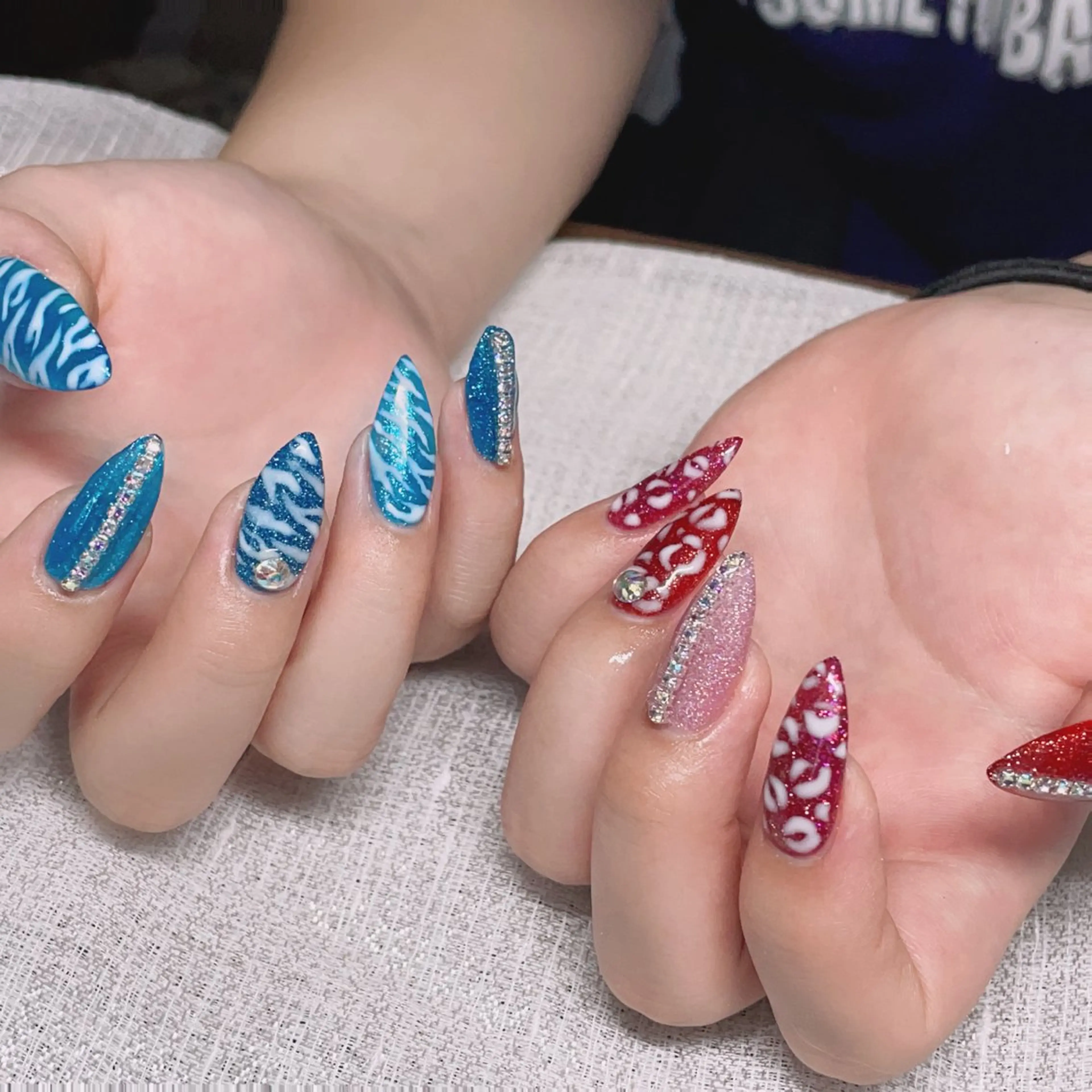 ネイル 長さ出し ラメ(グリッター) 林 ✨syousyouのネイルデザイン