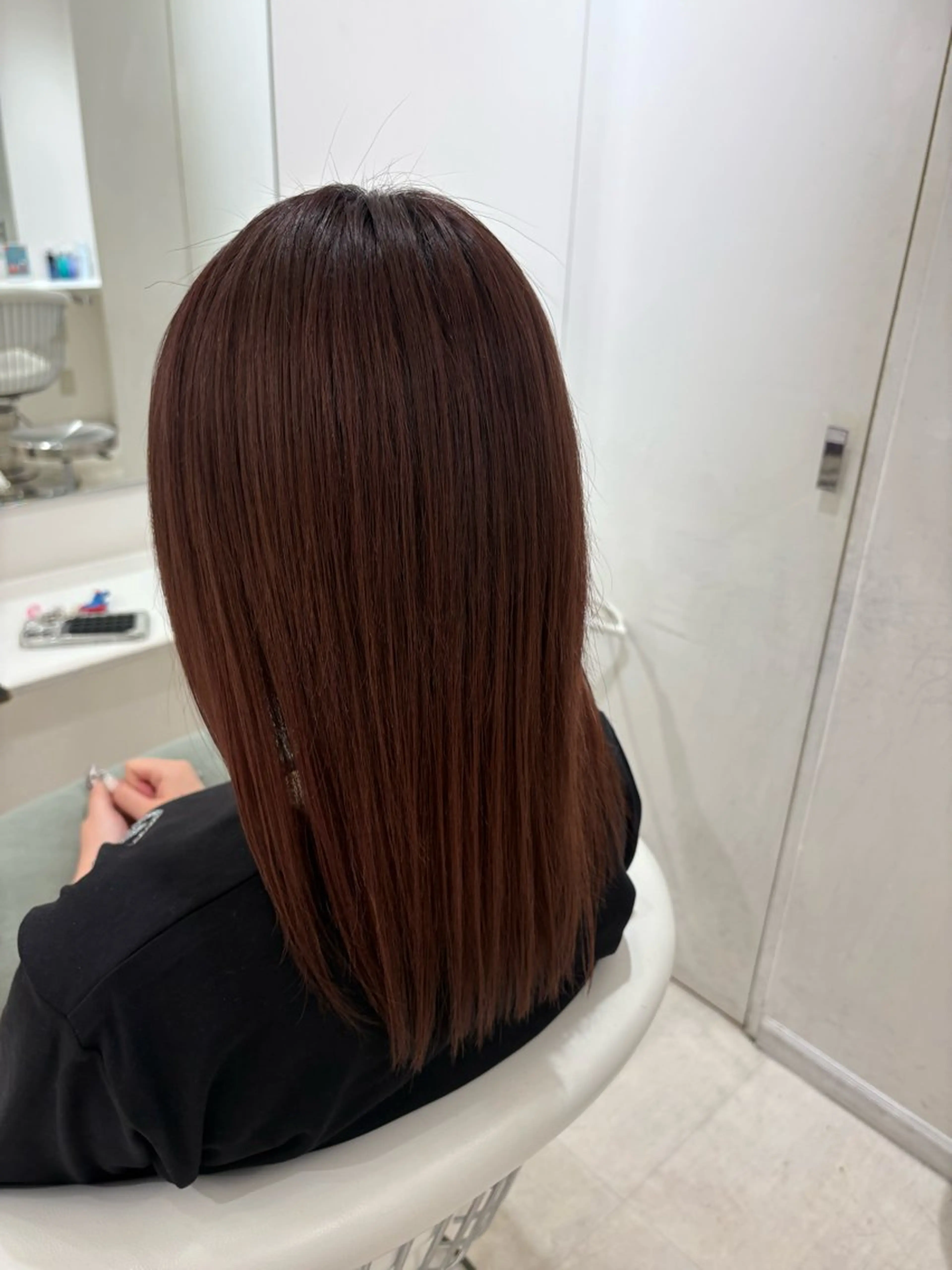 ミディアム カラー ParveMix 楠本結菜のヘアスタイル