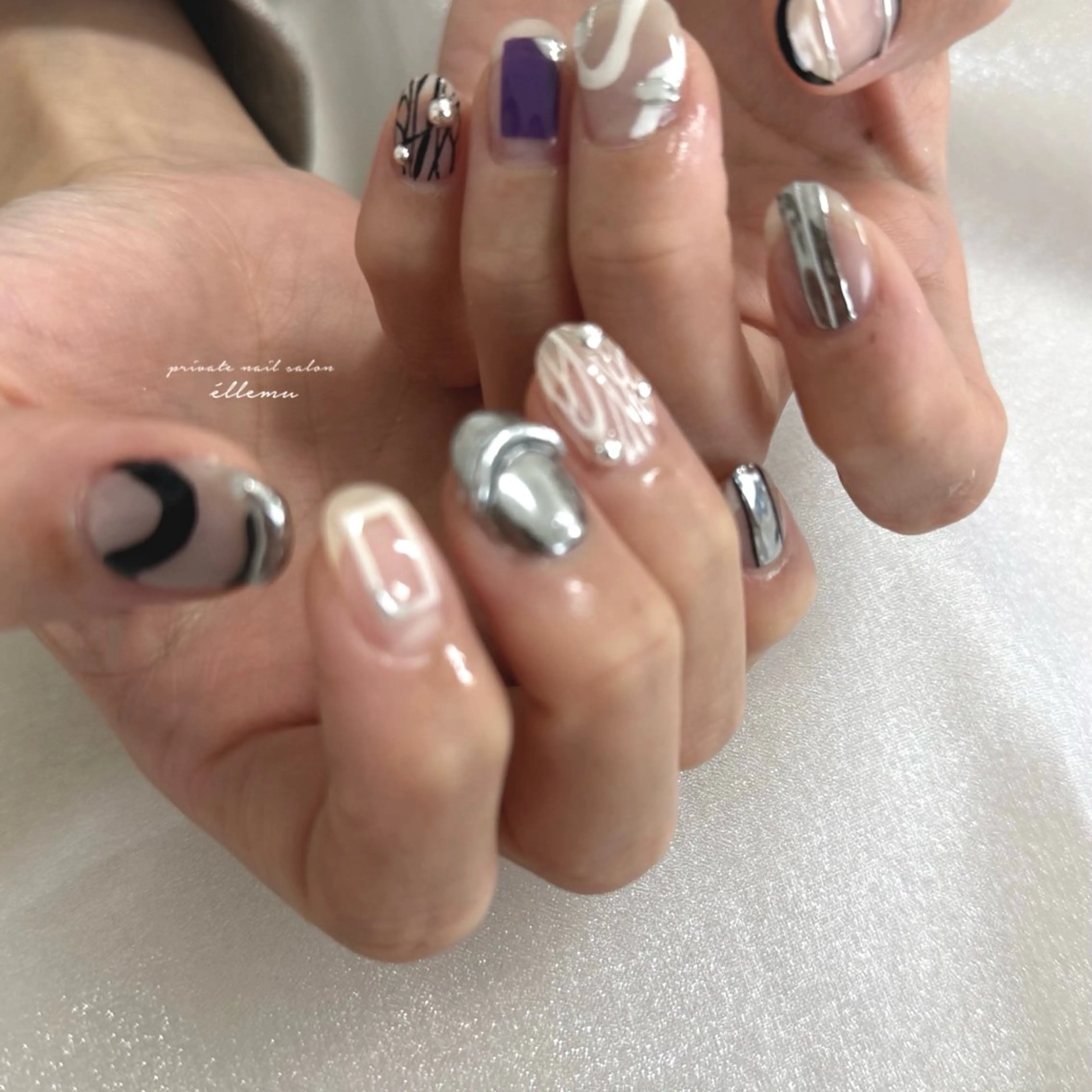 ネイル ニュアンスネイル ハンドネイル éllemu えるみゅのネイルデザイン