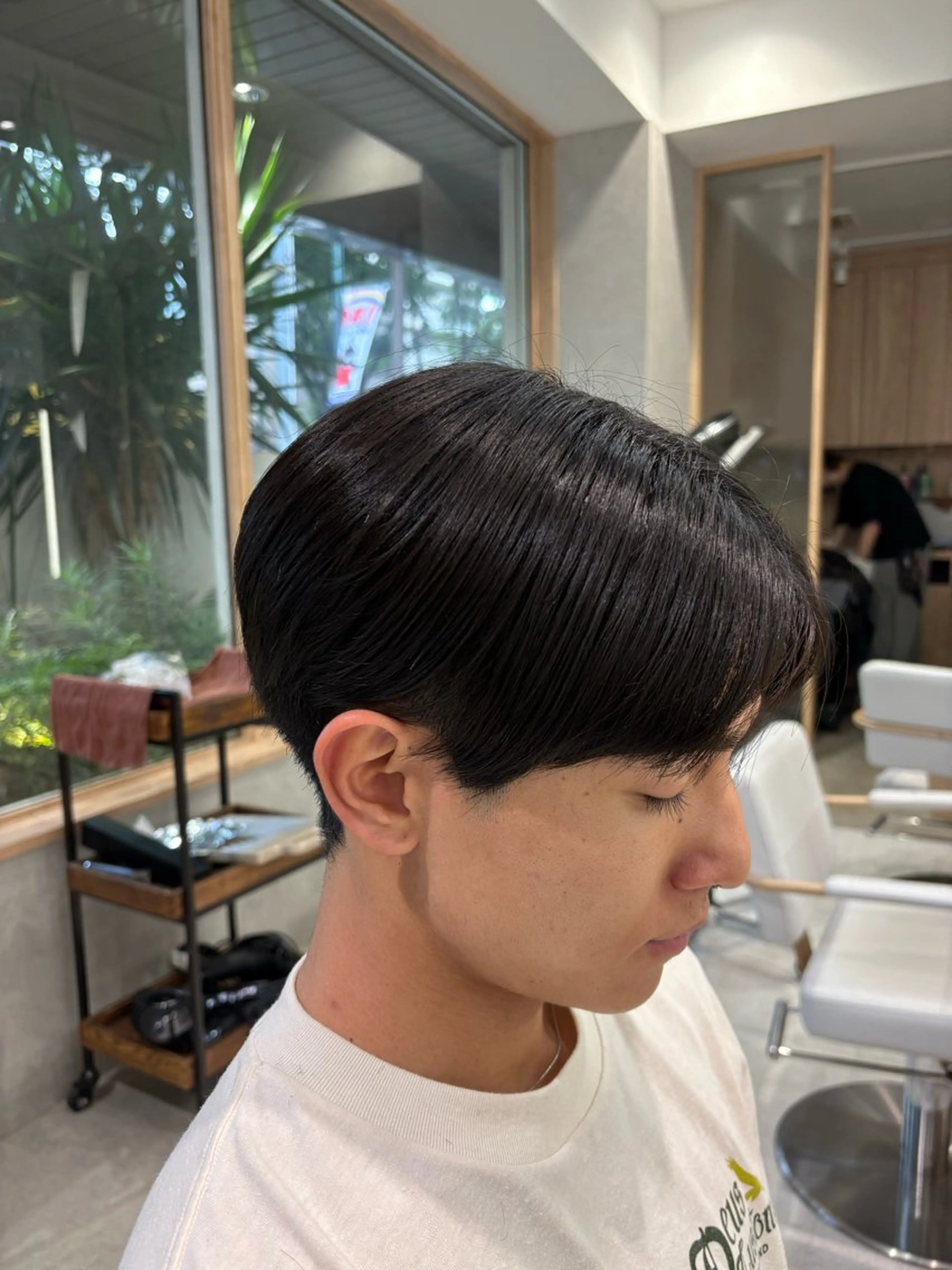 パーマ メンズ カット 縮毛矯正 縮毛矯正& 透明感カラー✨レオのヘアスタイル