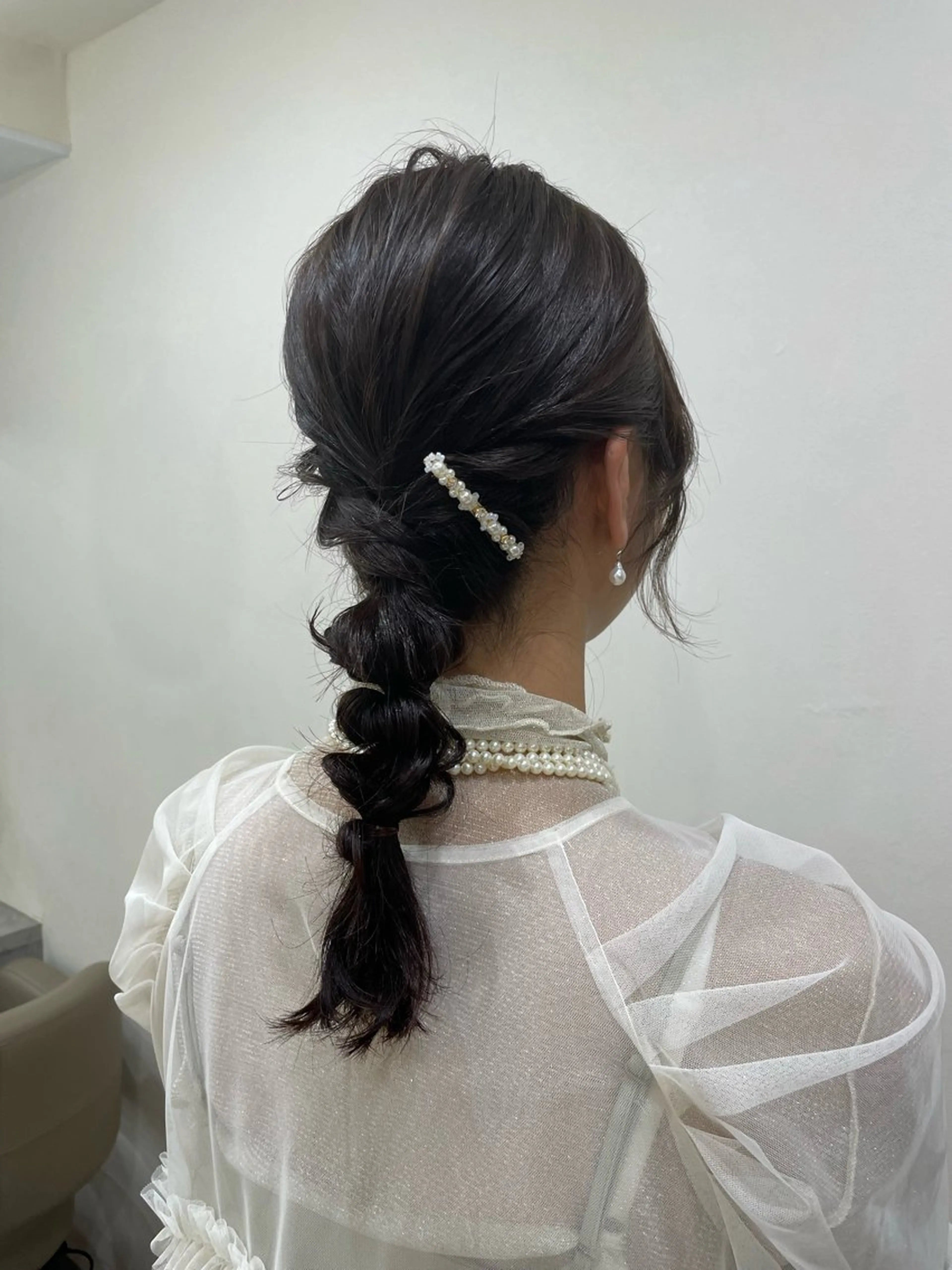 セミロング ヘアアレンジ ヘアセット 韓国風パーマ/ヘア セット/店長みづきのヘアスタイル