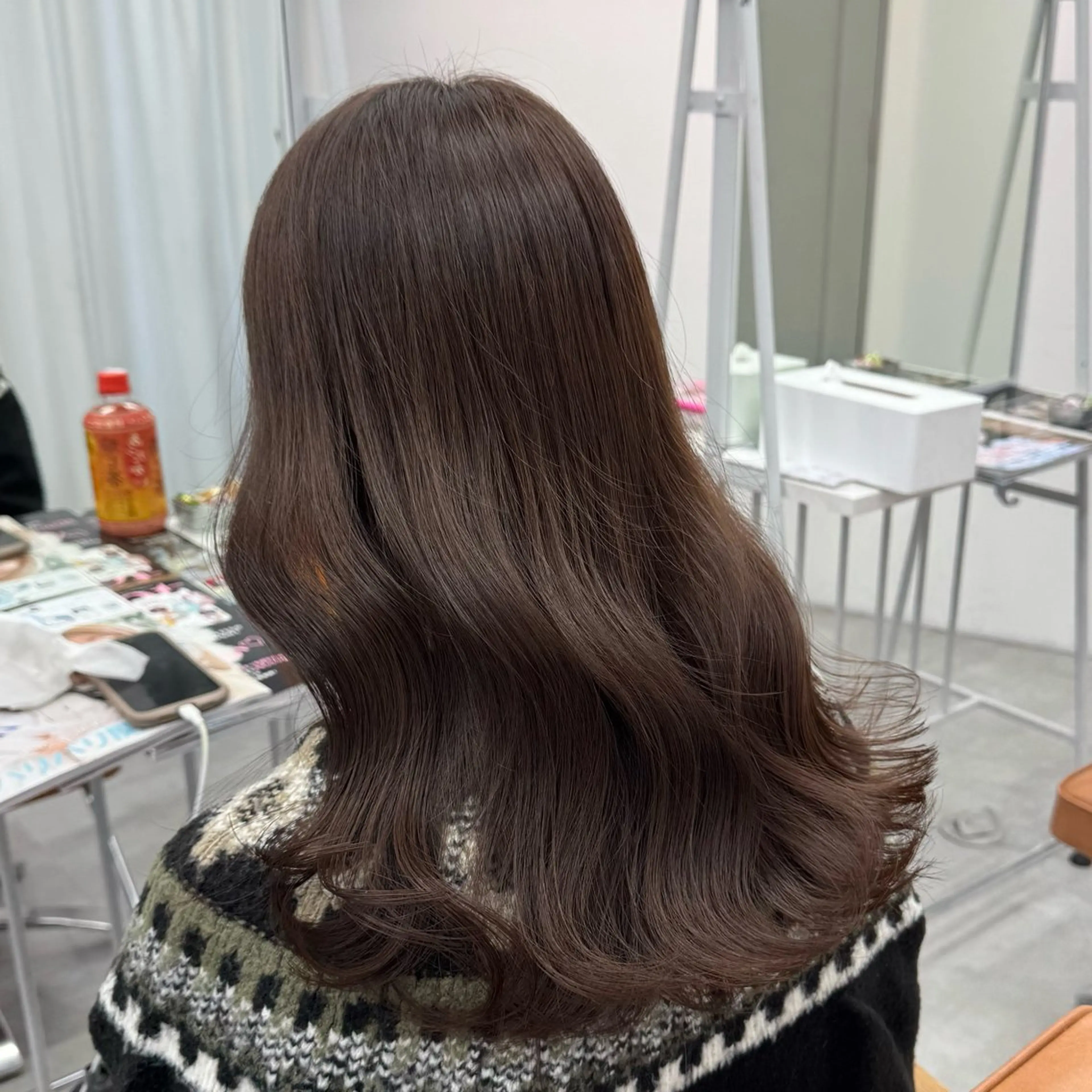 セミロング カラー ヘアアレンジ ヘアカラー ブリーチなしカラー /新百合ヶ丘/安形翔のヘアスタイル