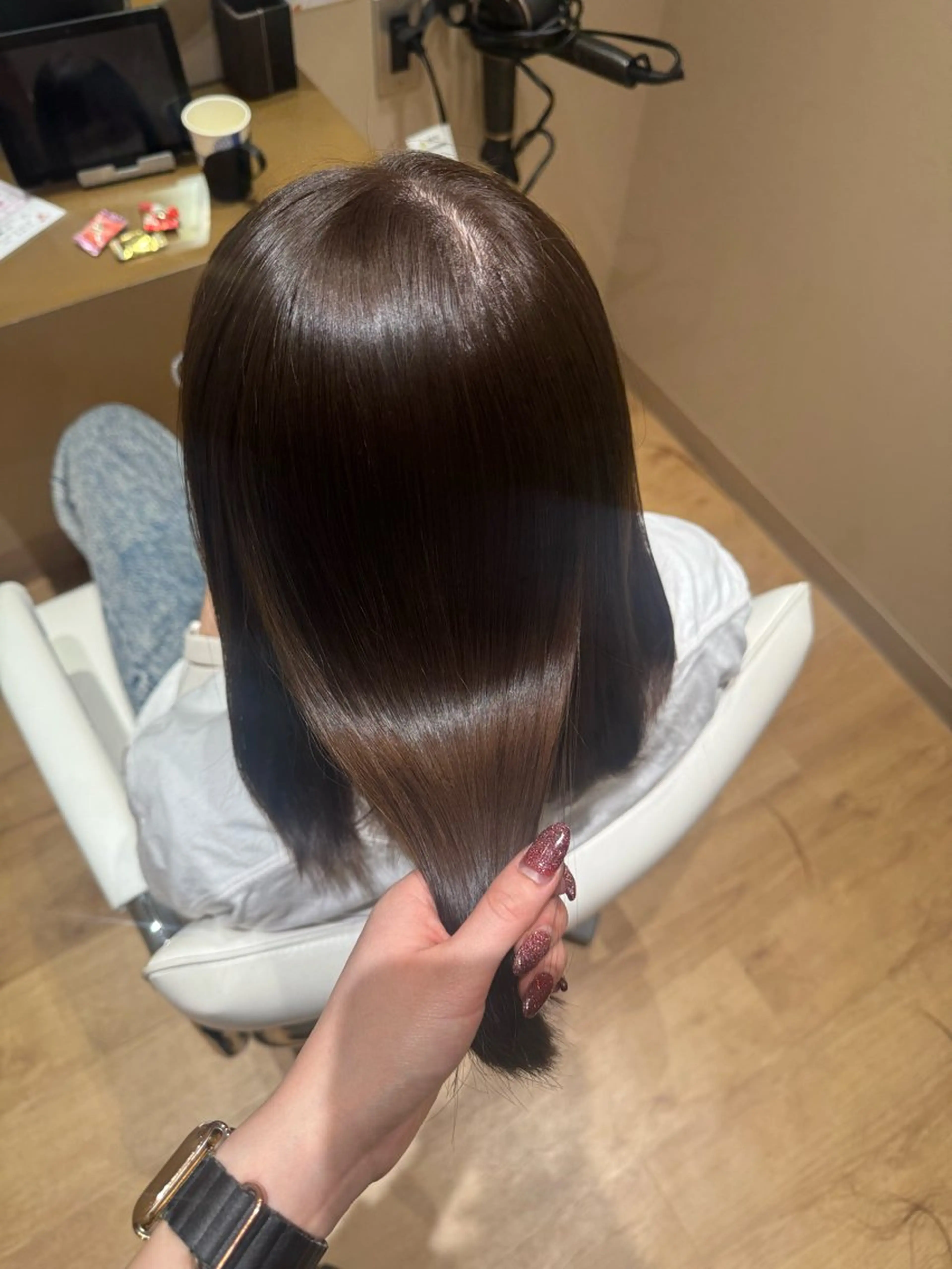 ロング カット ヘアカラー 黒島優香🦋 /縮毛矯正/髪質改善のヘアスタイル