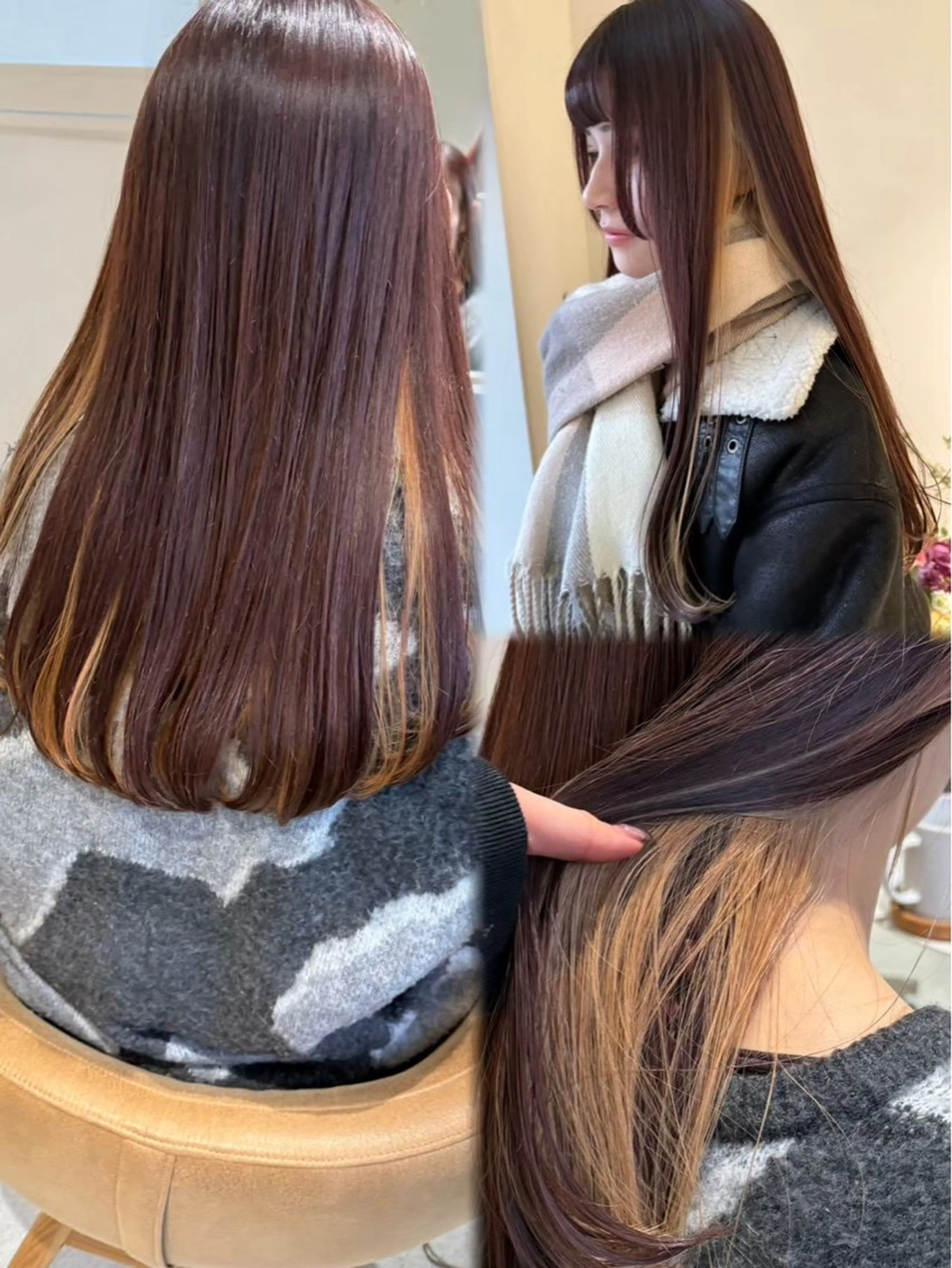 ロング カラー 横山 洋幸のヘアスタイル