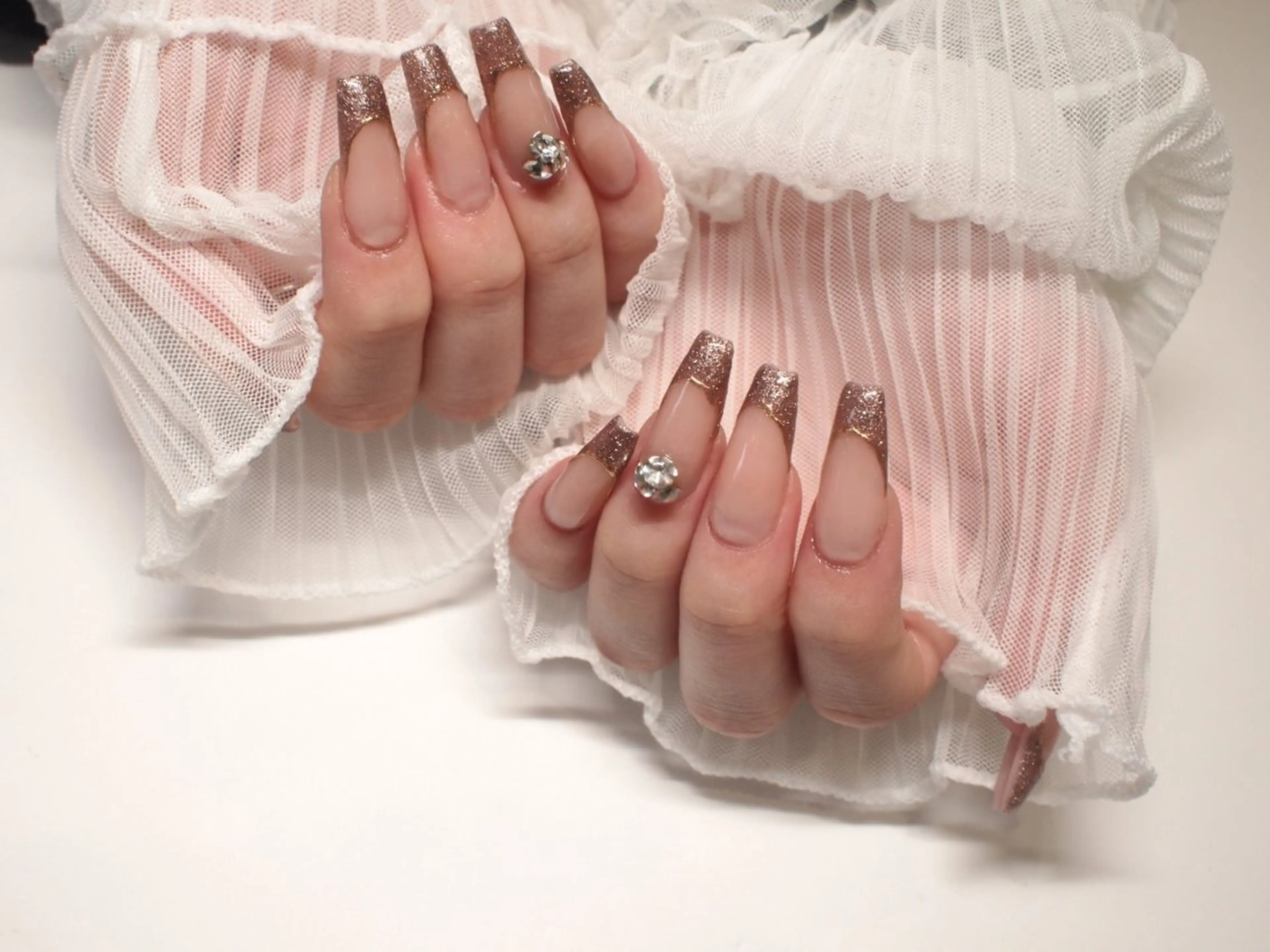 ネイル フレンチネイル ミラーネイル スカルプネイル 【ＯＲＧＡＮ】 nailのネイルデザイン