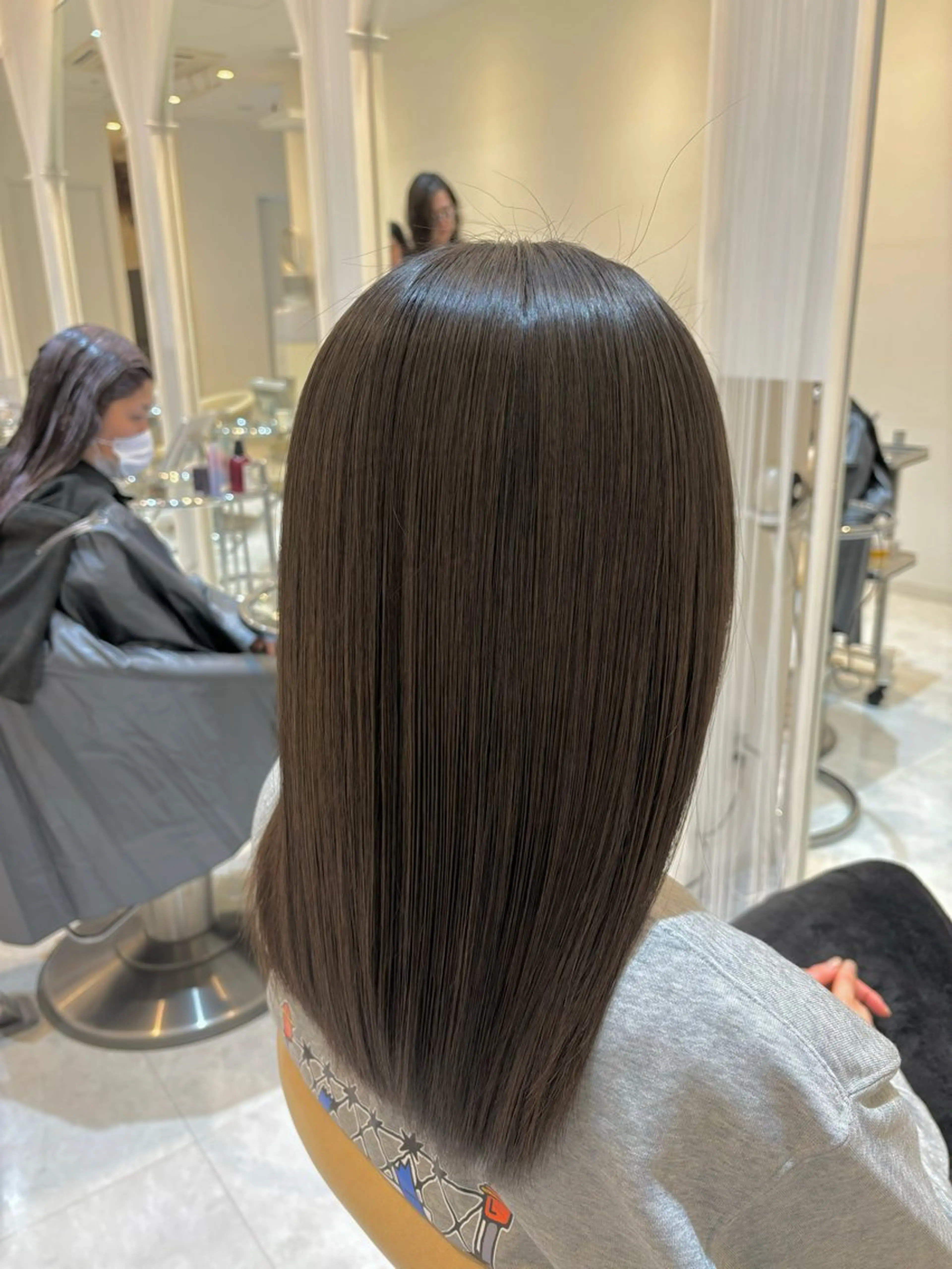 ミディアム 髪質改善 トリートメント 酸熱トリートメント トリートメント Watai 山下直哉のヘアスタイル