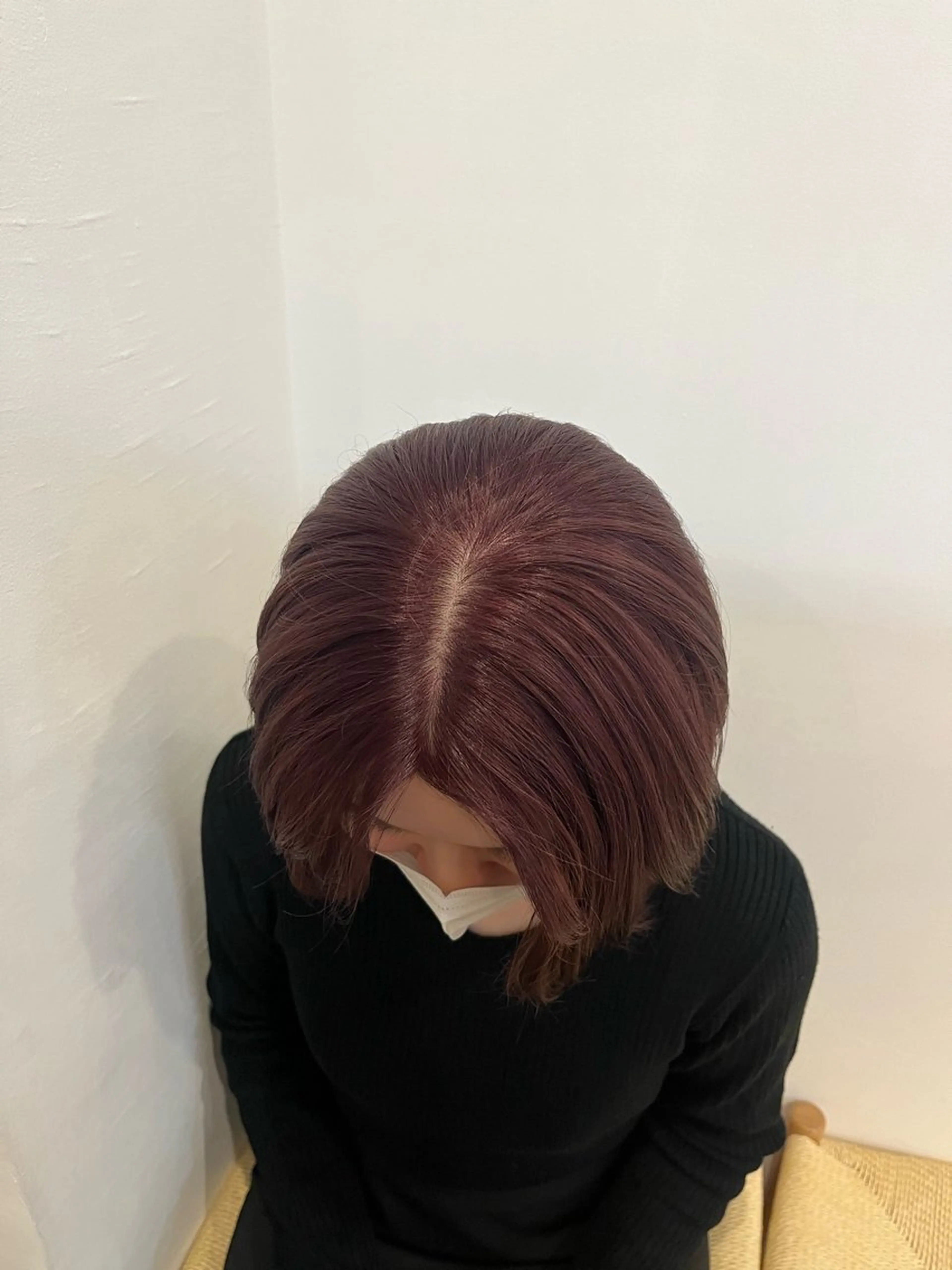 カラー フクシママユ / 柔らかカラーのヘアスタイル