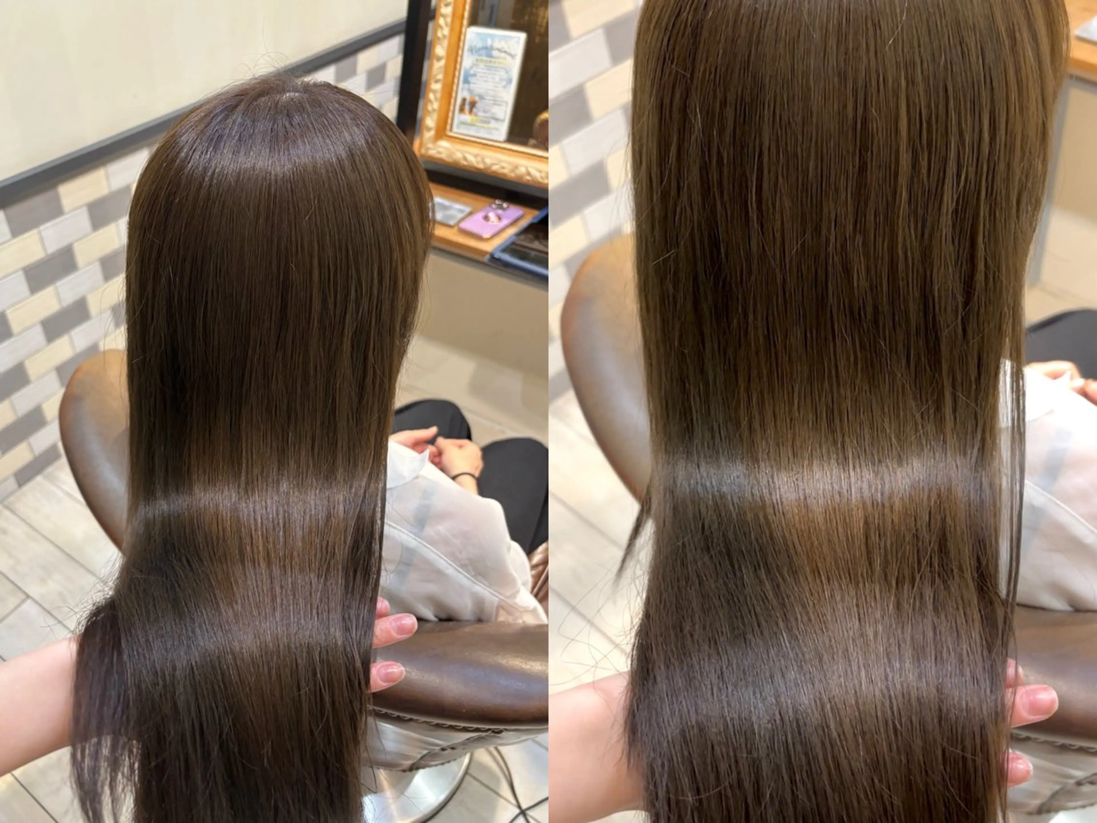 ロング カラー ベージュカラー オリーブベージュ ヘアカラー トリートメント 古屋 澪 艶髪カラー✨のヘアスタイル