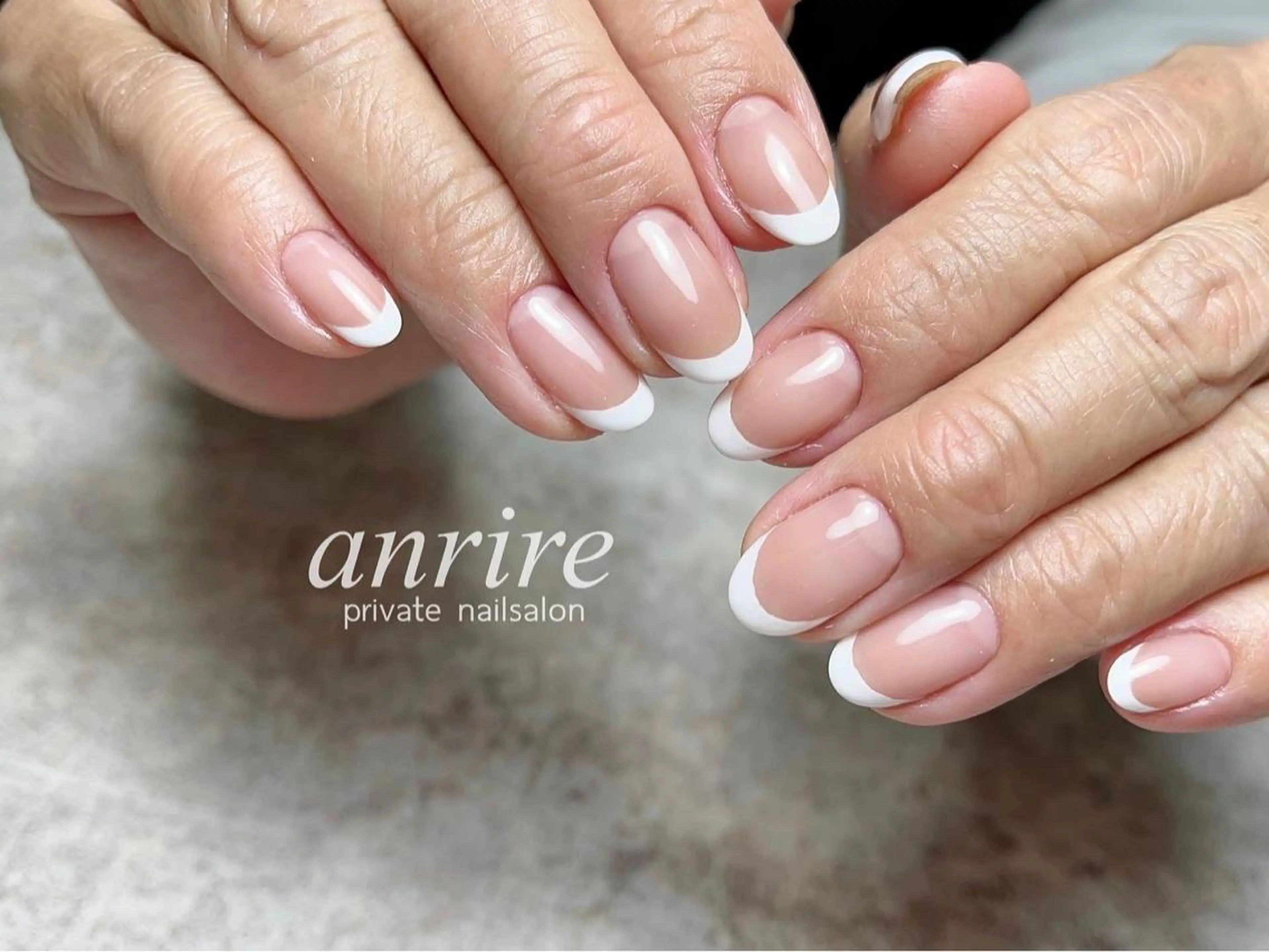 ネイル フレンチネイル ジェルネイル オフィスネイル パラジェル シンプルネイル ハンドネイル nailsalon anrireのネイルデザイン