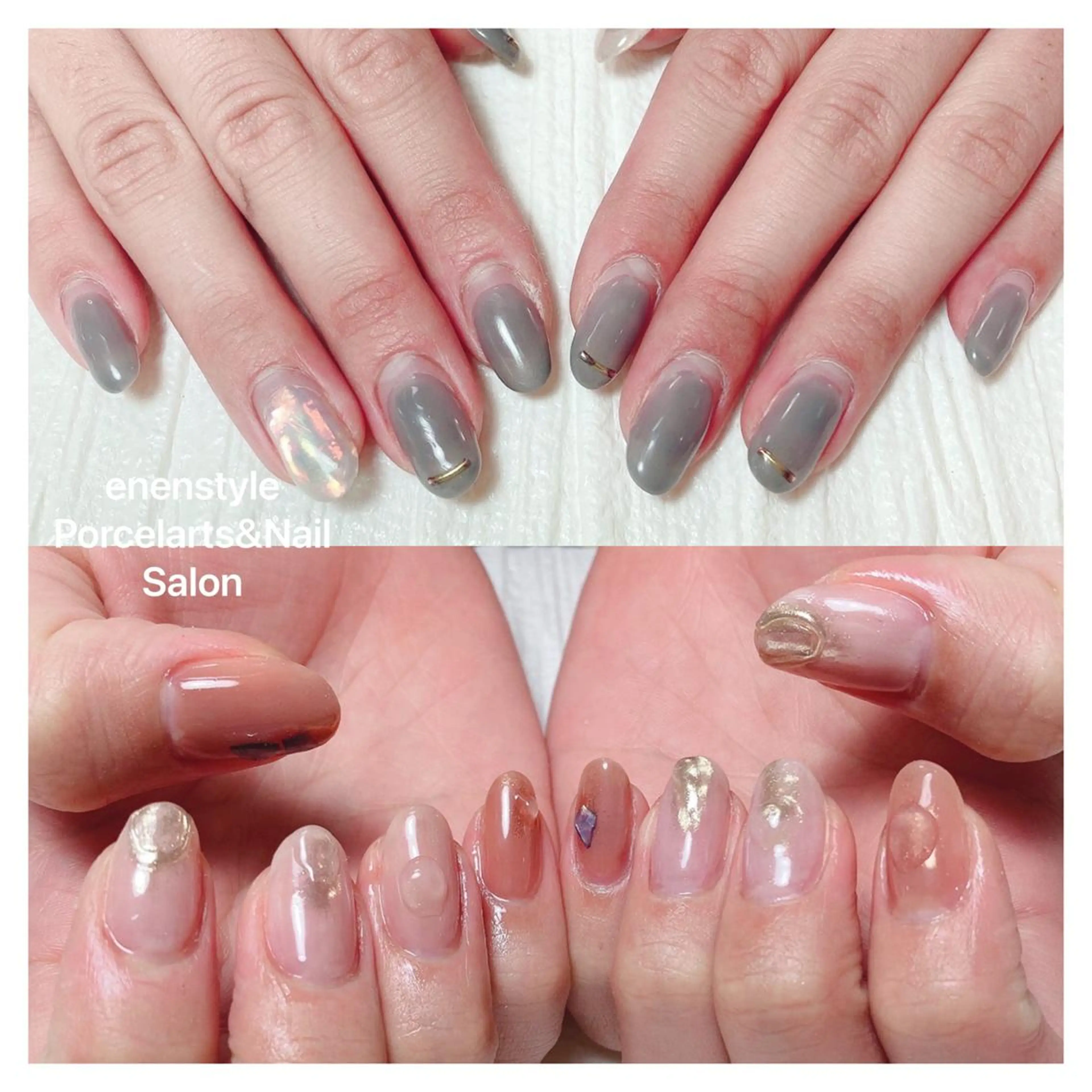ミディアム ネイル ハンドネイル 👑enen style👑のネイルデザイン