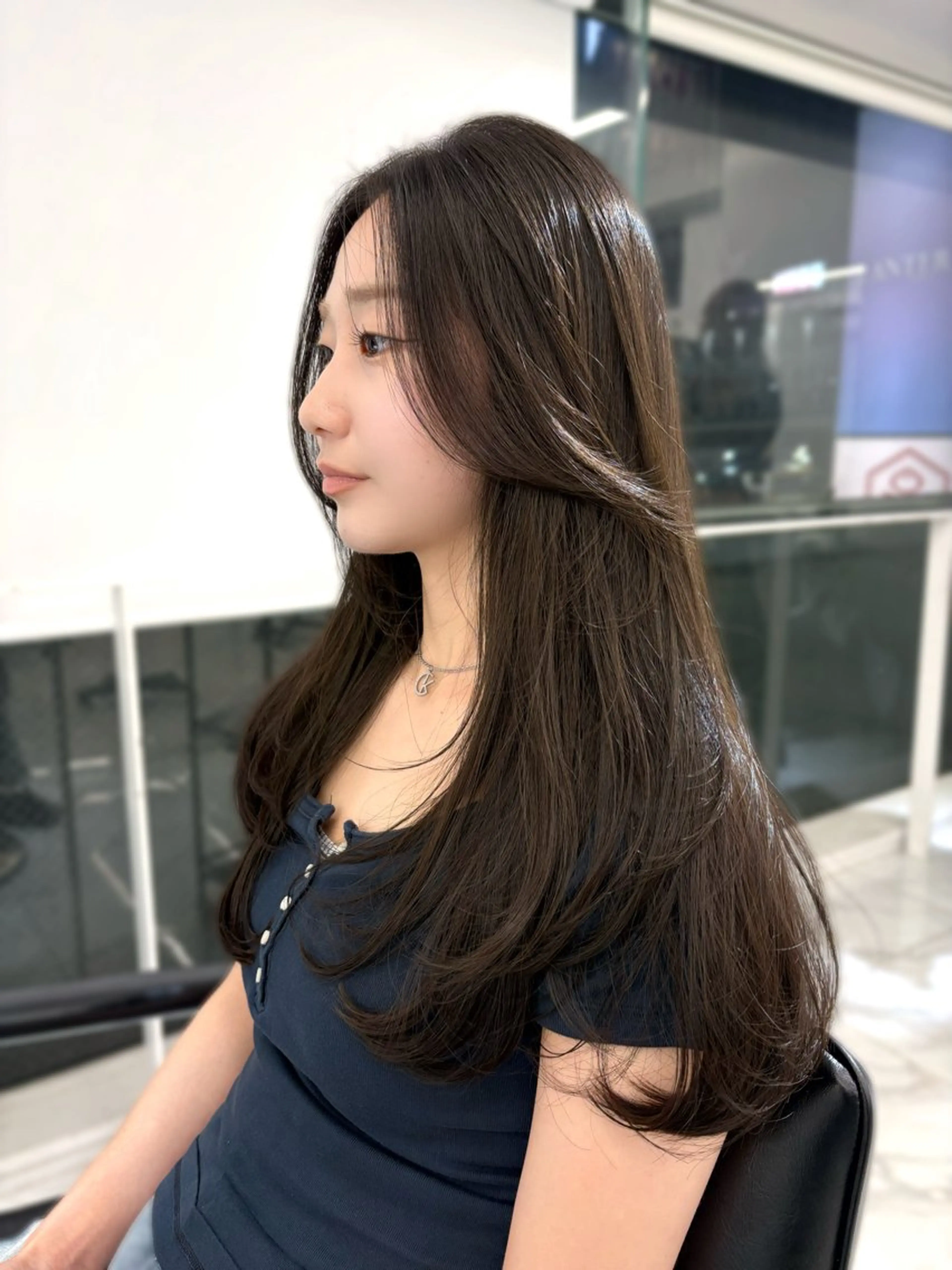 ロング カラー レイヤーカット カット ヘアカラー トリートメント haruka /韓国レイヤーのヘアスタイル