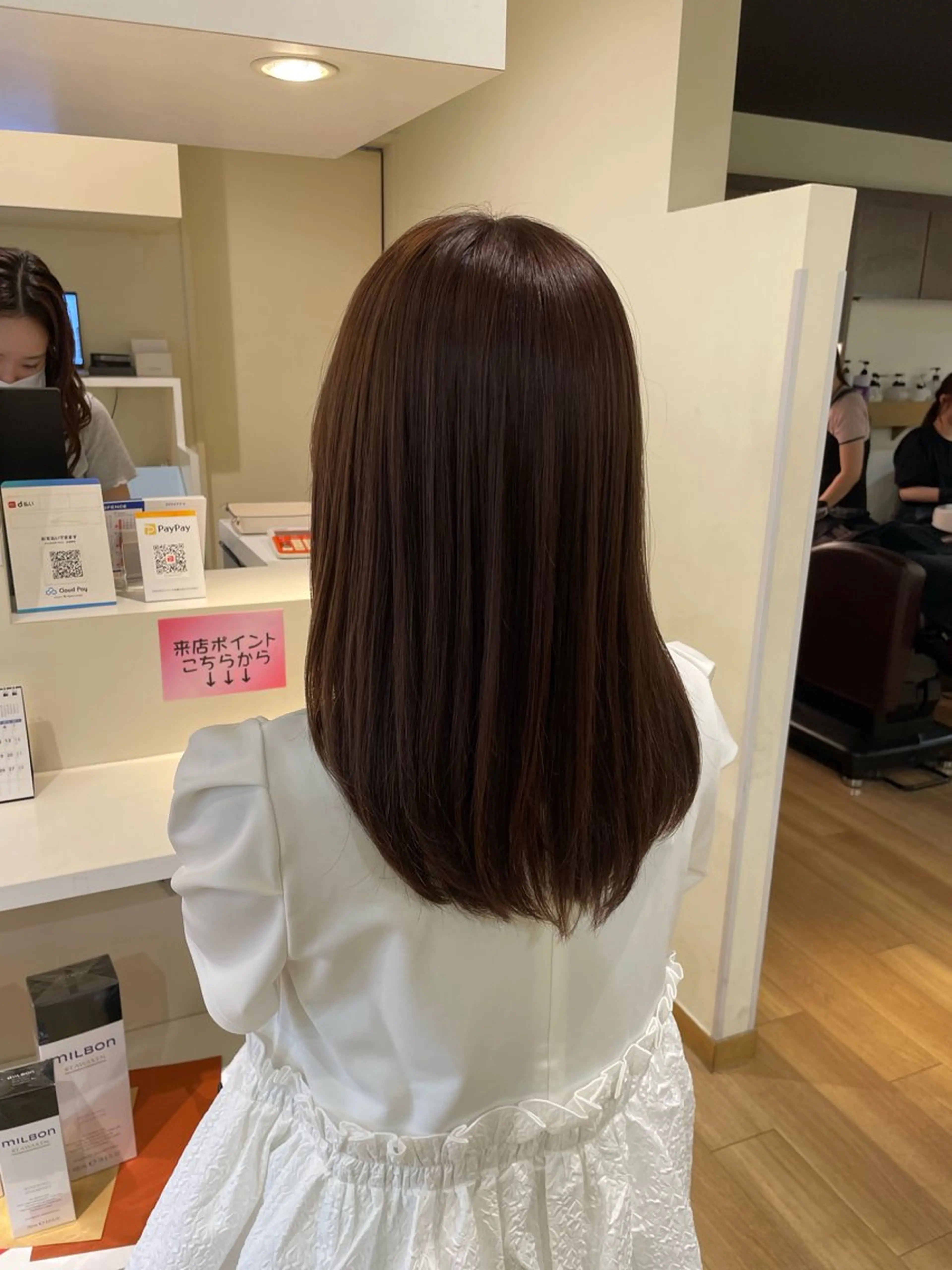 セミロング カラー カット ヘアカラー 縮毛矯正 トリートメント 韓国レイヤー🎀/ 顔周り特化🎀/豊田のヘアスタイル
