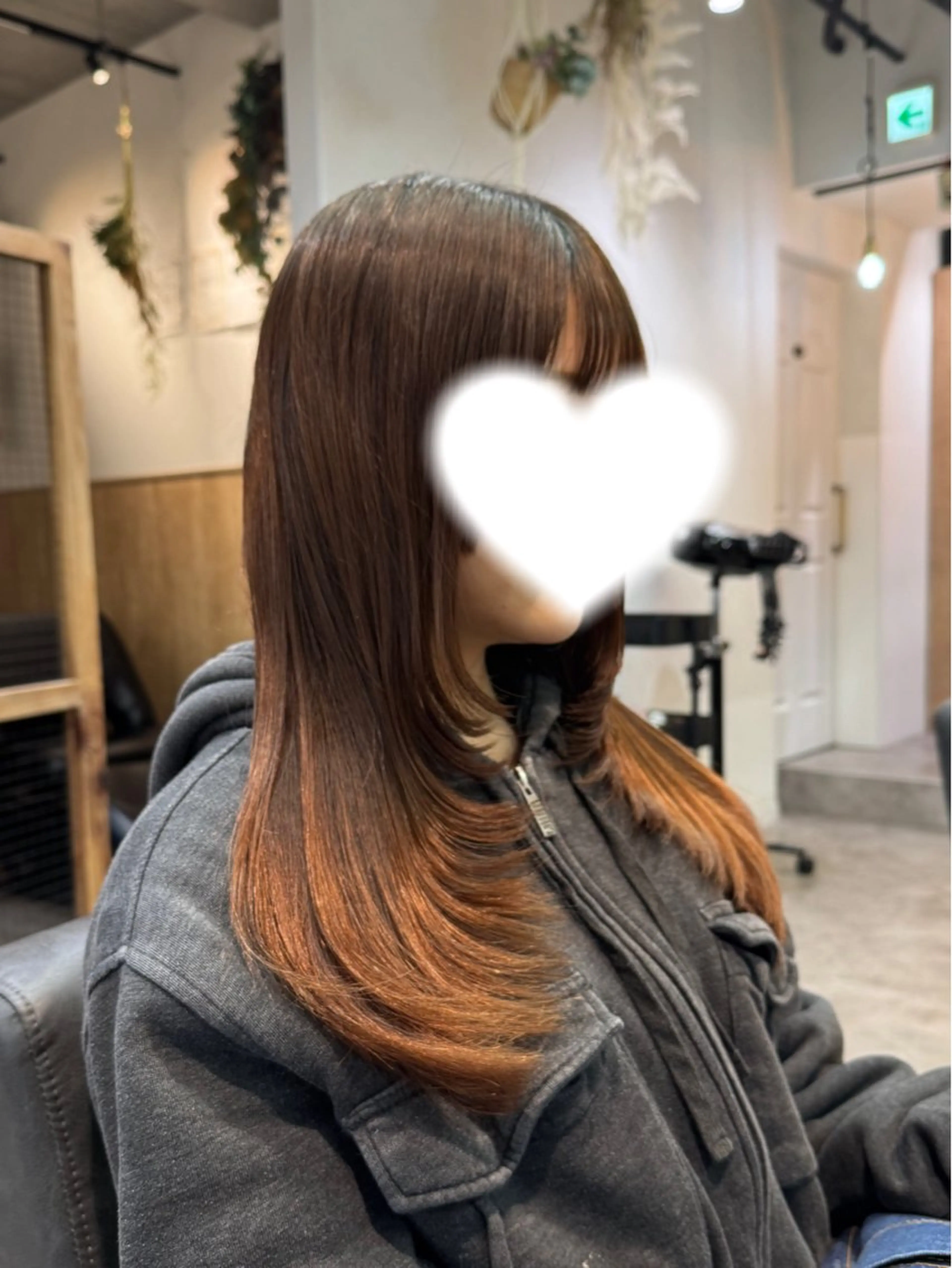 ロング レイヤーカット カット 縮毛矯正/エクステ /艶カラー/ヘアメのヘアスタイル