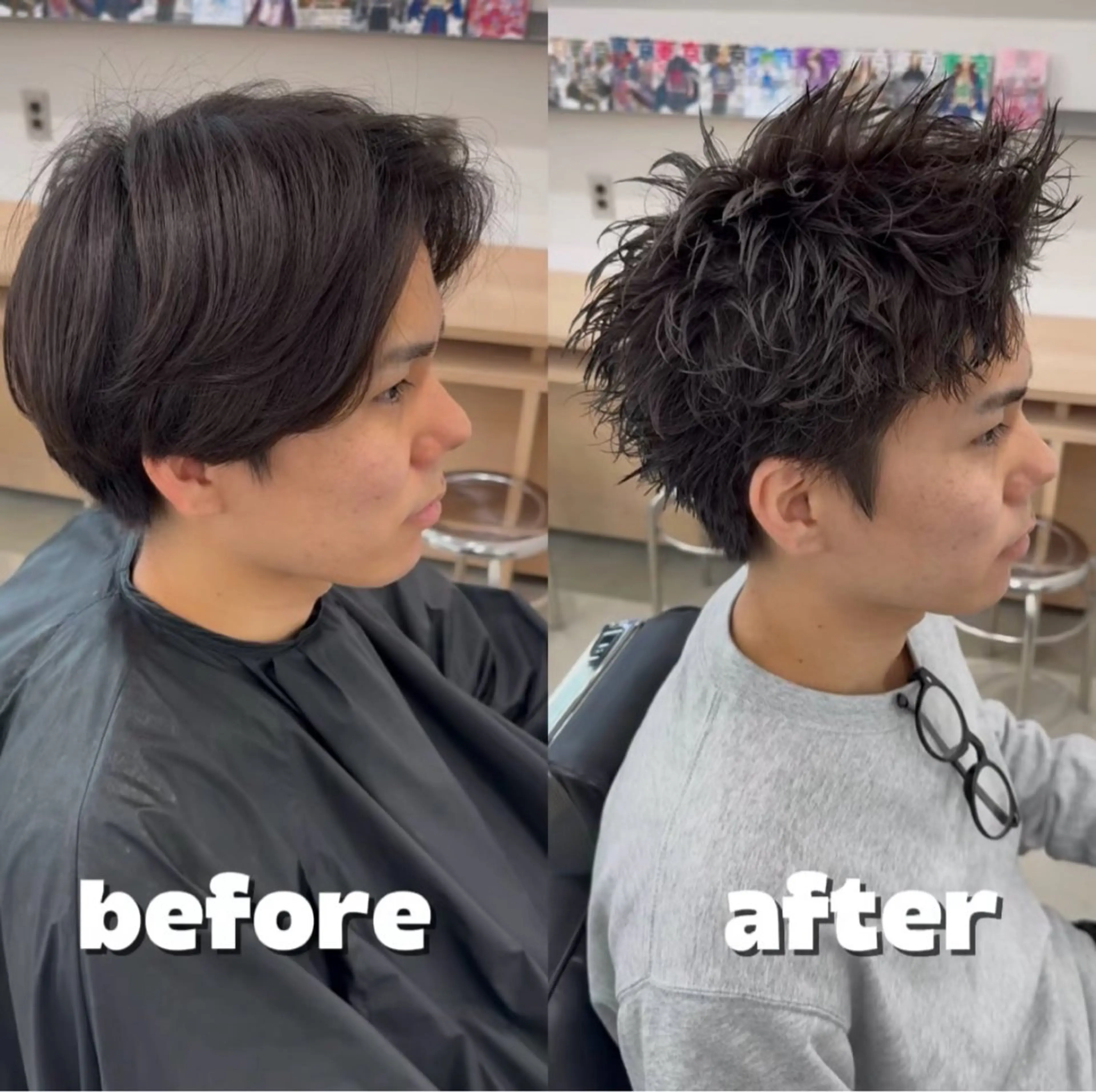 ショート メンズ カット パーマ トリートメント ヘアセット 亀井隆汰/メンズ専門 パーマ特化美容師のヘアスタイル