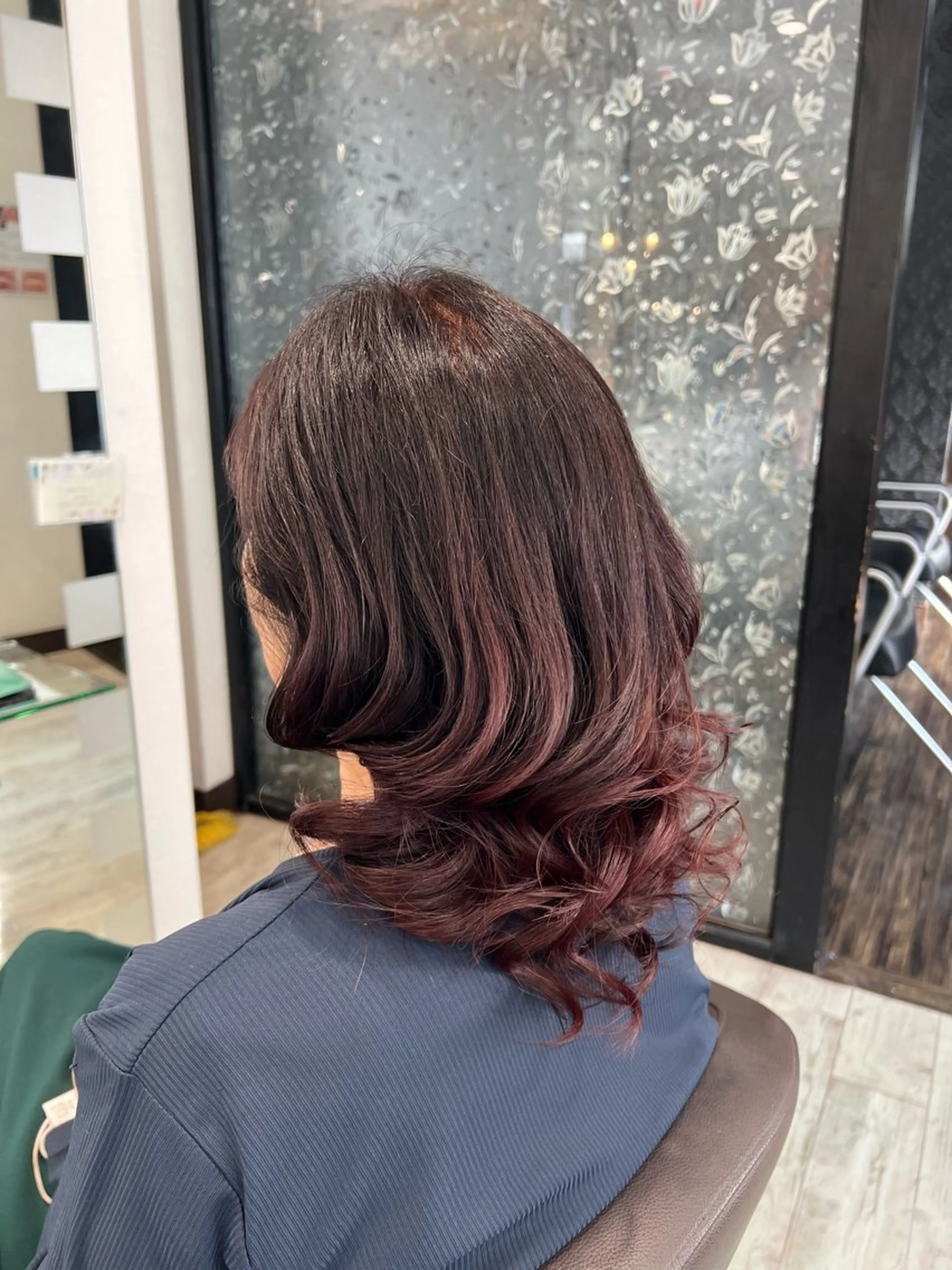 ミディアム カラー ブラウンカラー レッドカラー レッドブラウン kataoka ryotaのヘアスタイル