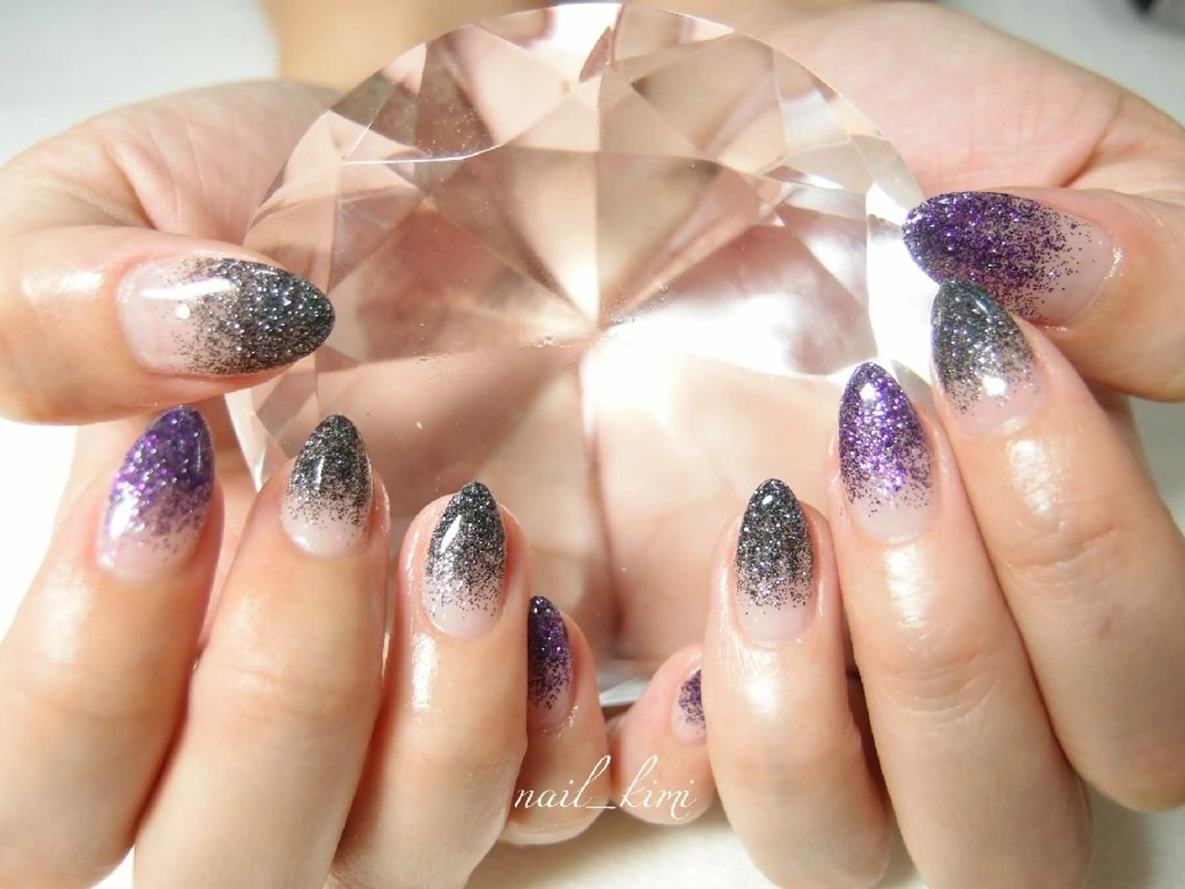 ネイル メンズ グラデーション ラメ(グリッター) ラメグラデーション ETHOSENSE. kimikaのネイルデザイン