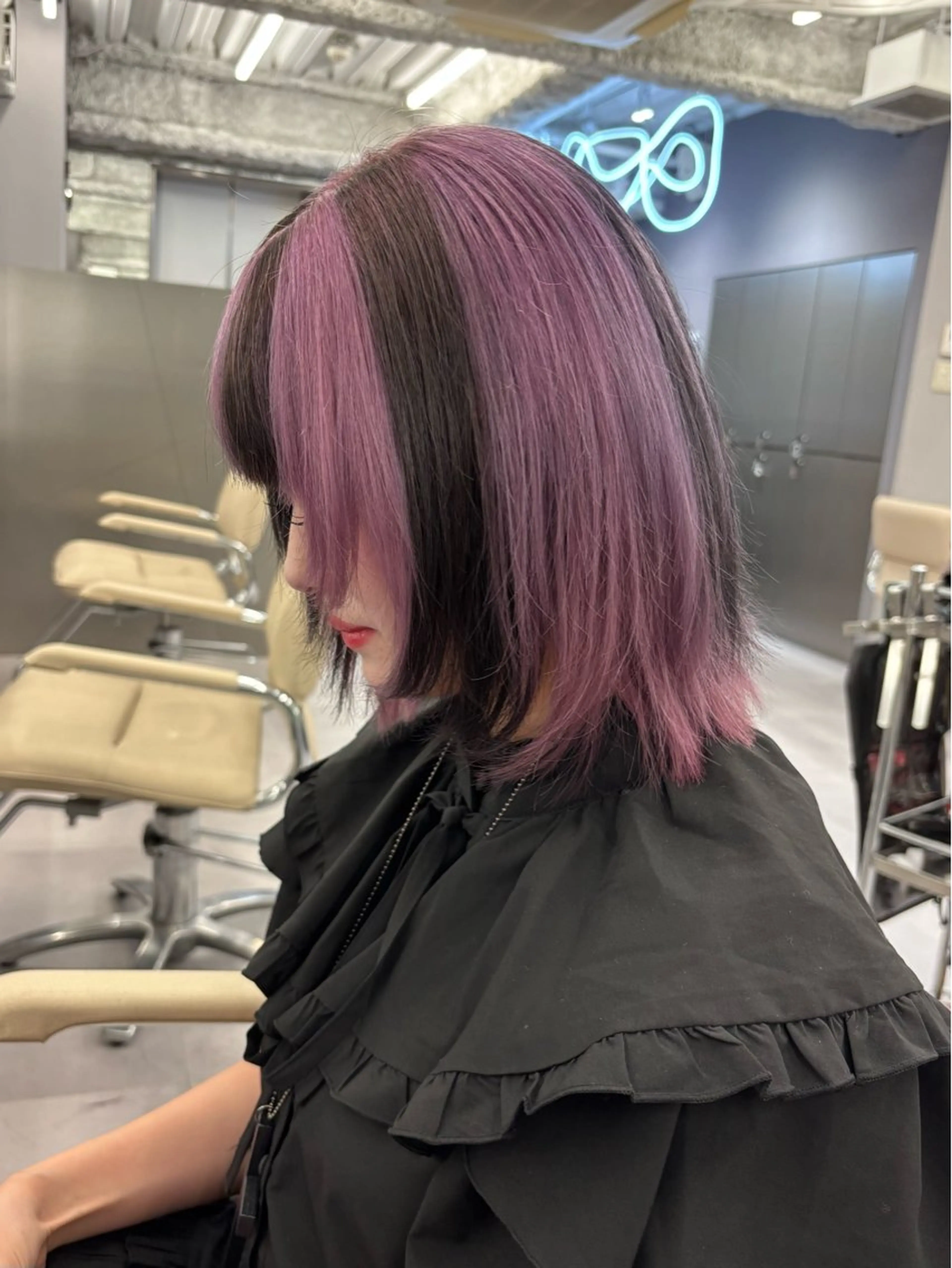 ミディアム カラー デザインカラー ヘアカラー 名古屋／デザイン／ ブリーチ/松井亮磨のヘアスタイル
