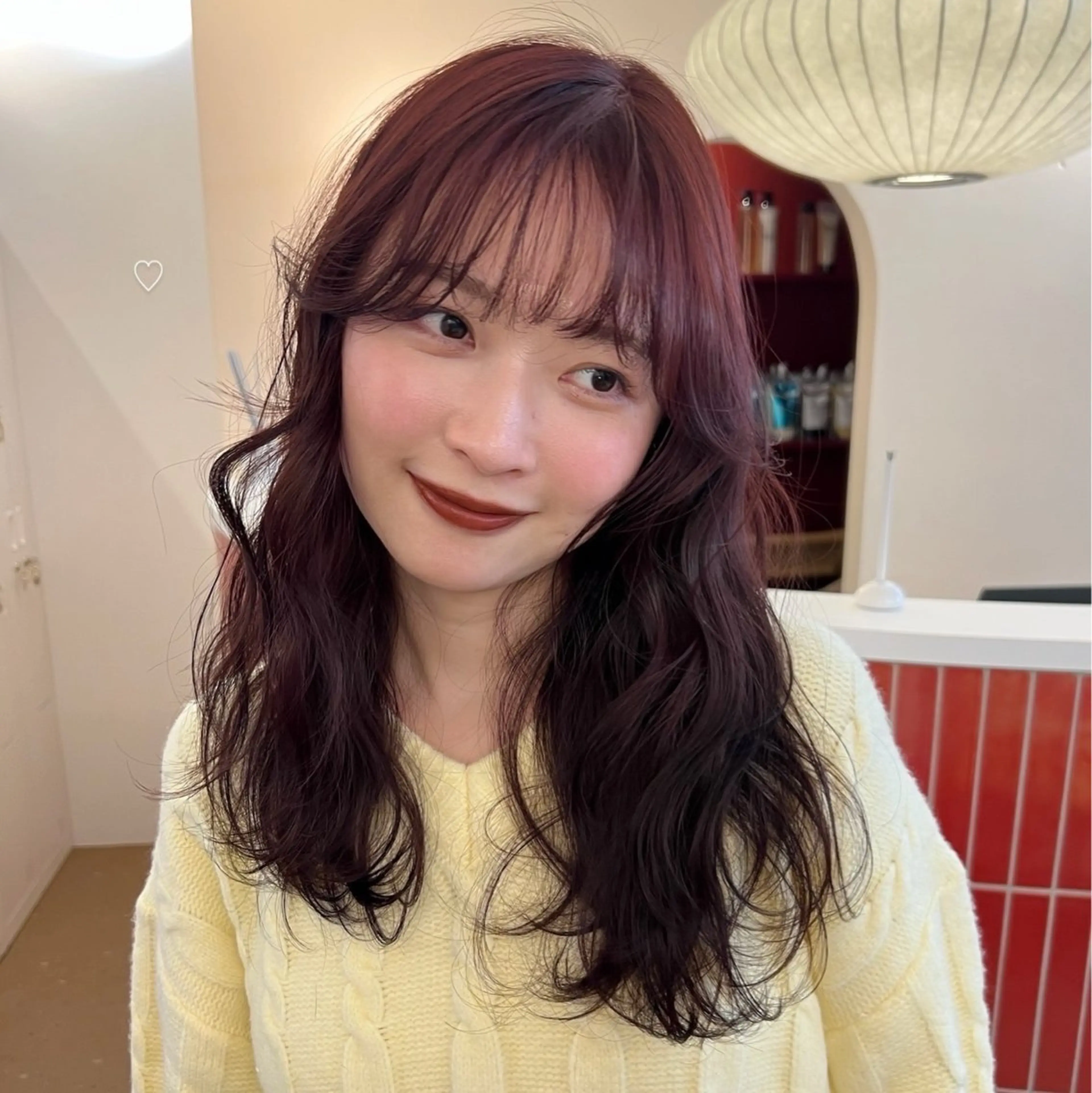 ミディアム カラー ブリーチ ダブルカラー ラベンダーカラー ブリーチなしカラー ピンクカラー 暖色カラー/透明感 🩰ayano♡のヘアスタイル