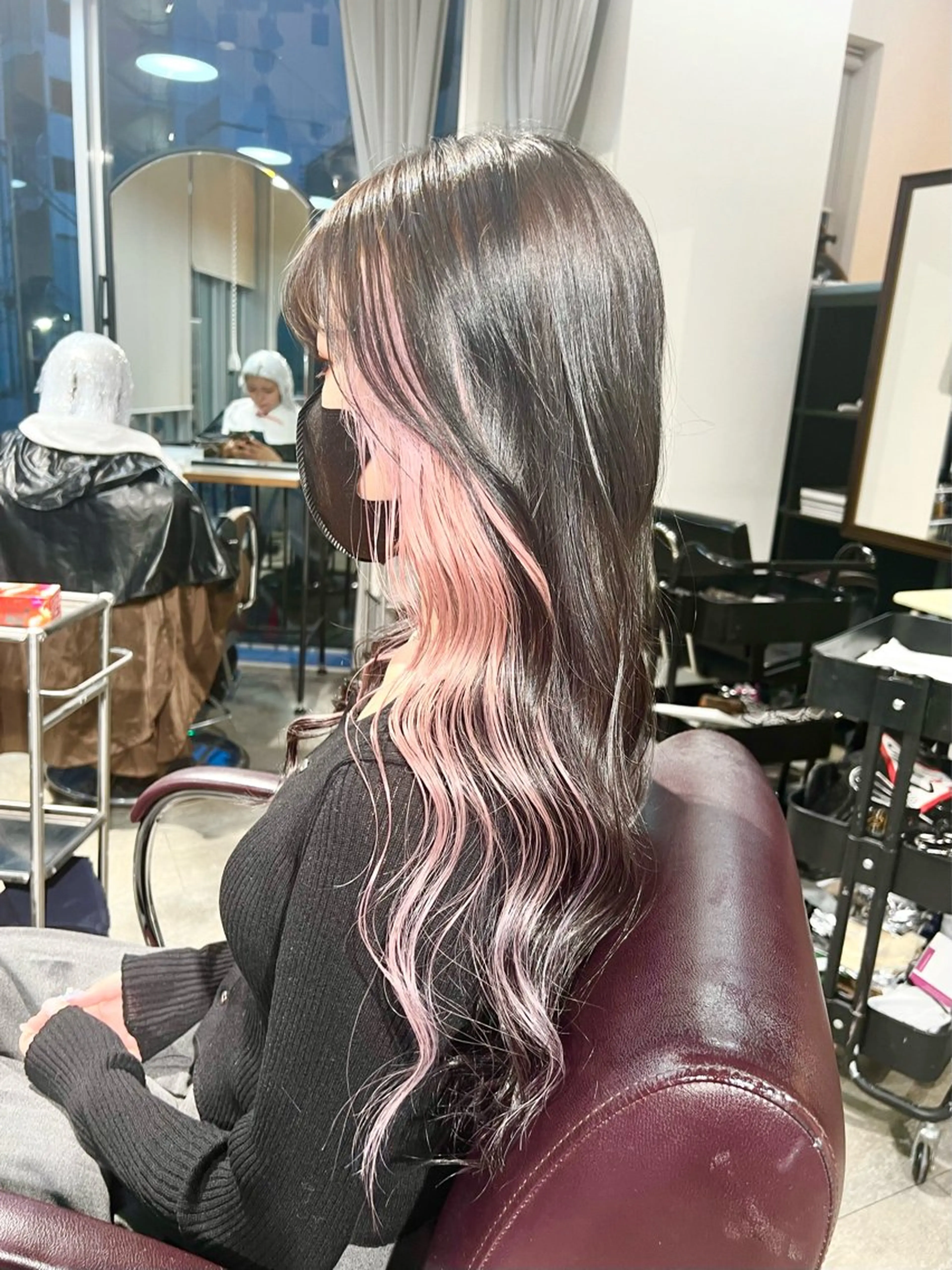 ロング カラー ヘアアレンジ ヘアカラー トリートメント ヘッドスパ ヘアセット 🌈インナーカラー ‘ショウマ’🌈のヘアスタイル