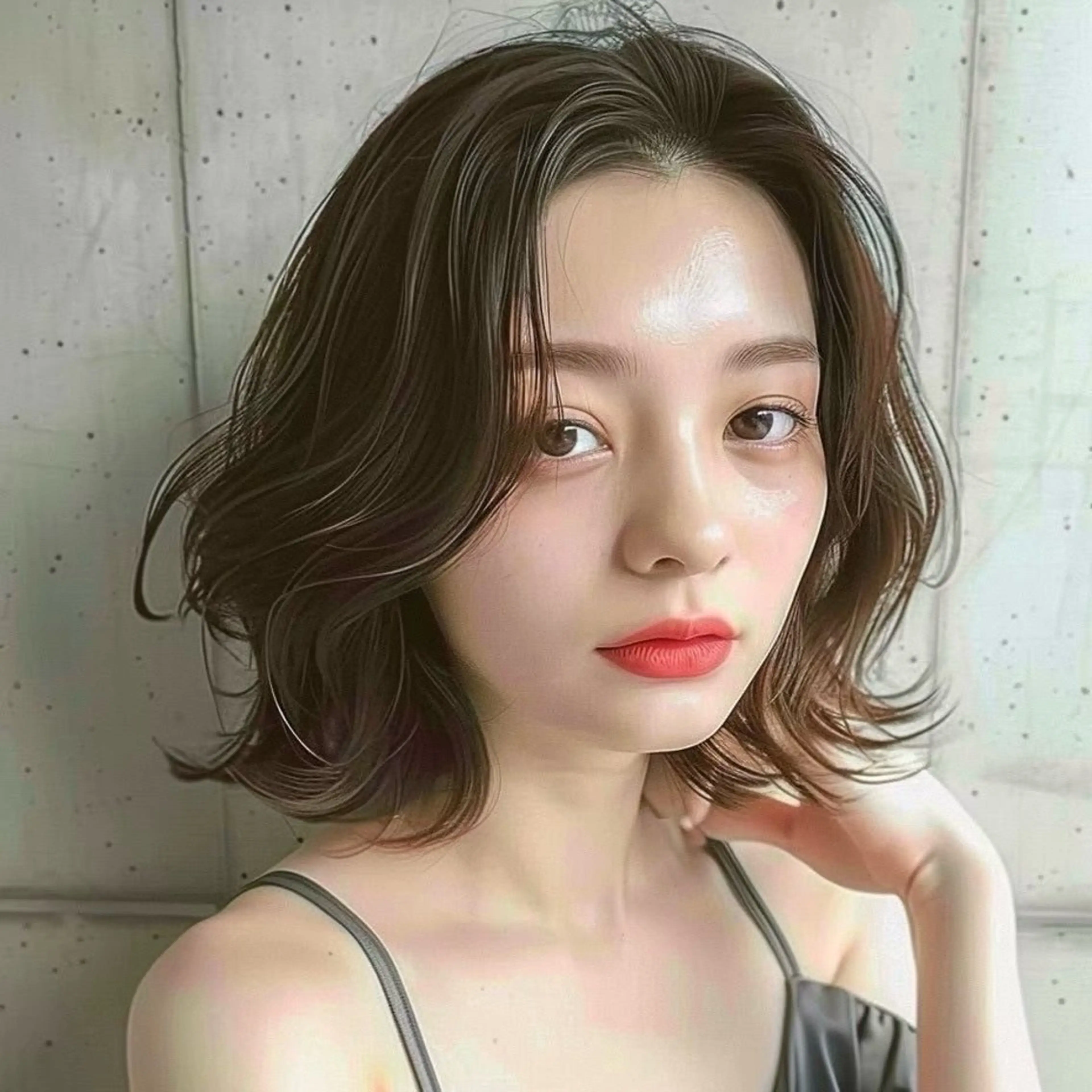 ミディアム ヘアカラー トリートメント 髪質改善特化／透明感 カラー／ＡＫＡＮＥ♡のヘアスタイル