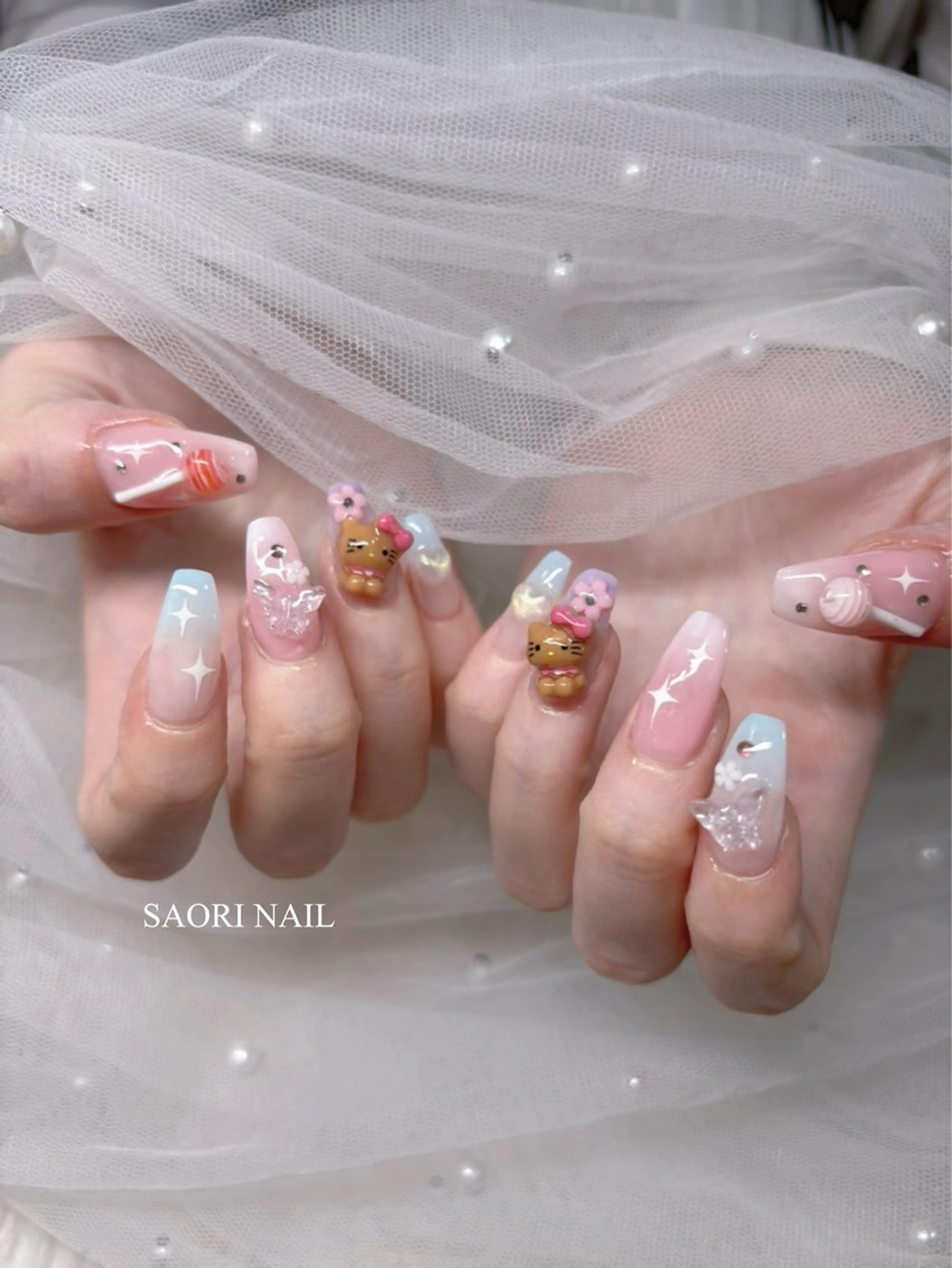 ネイル 夏ネイル 安部 沙織のネイルデザイン