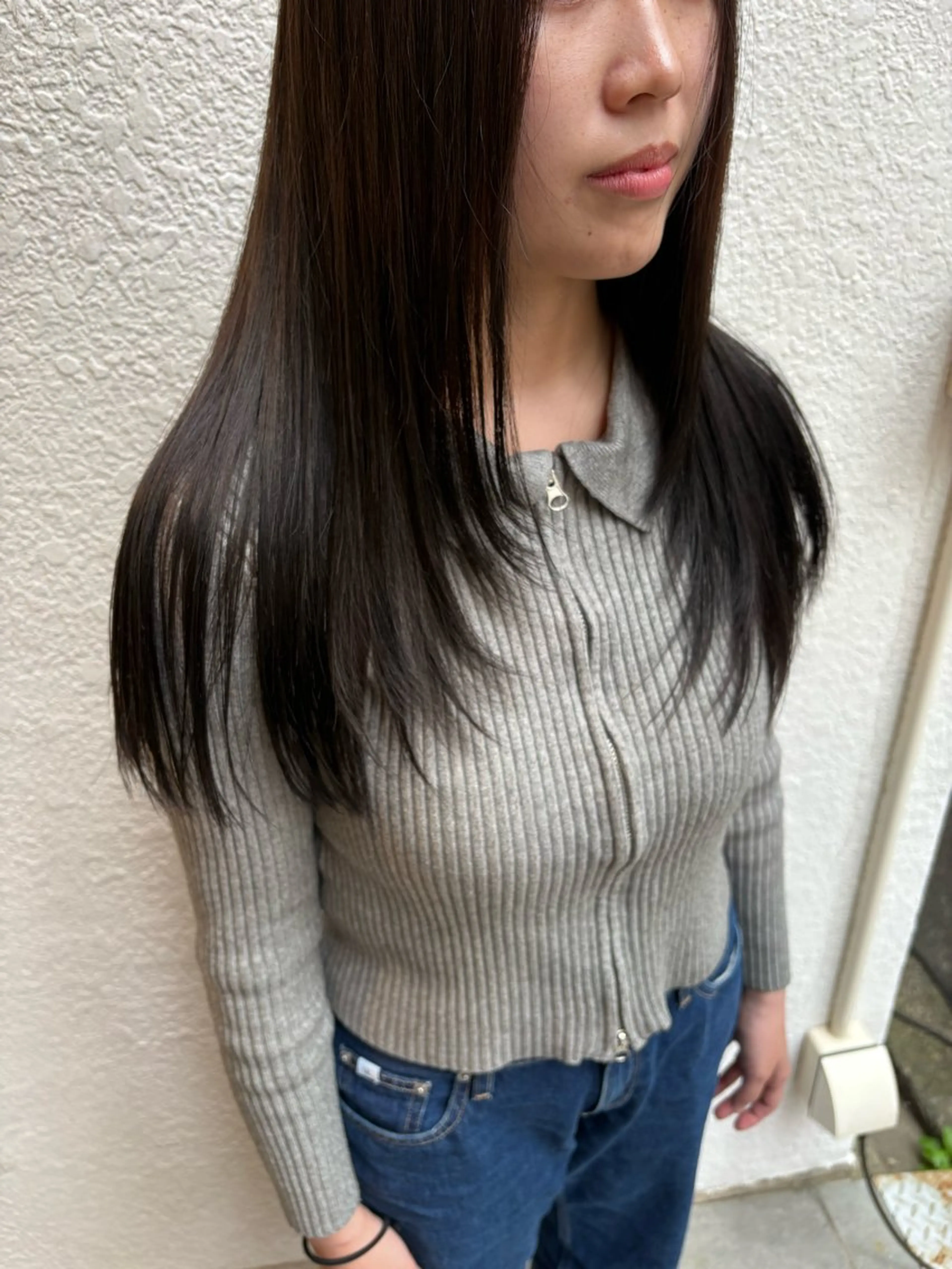 ロング カット ヘアカラー 透明感カラー♡はるか 髪質改善ボブレイヤーのヘアスタイル