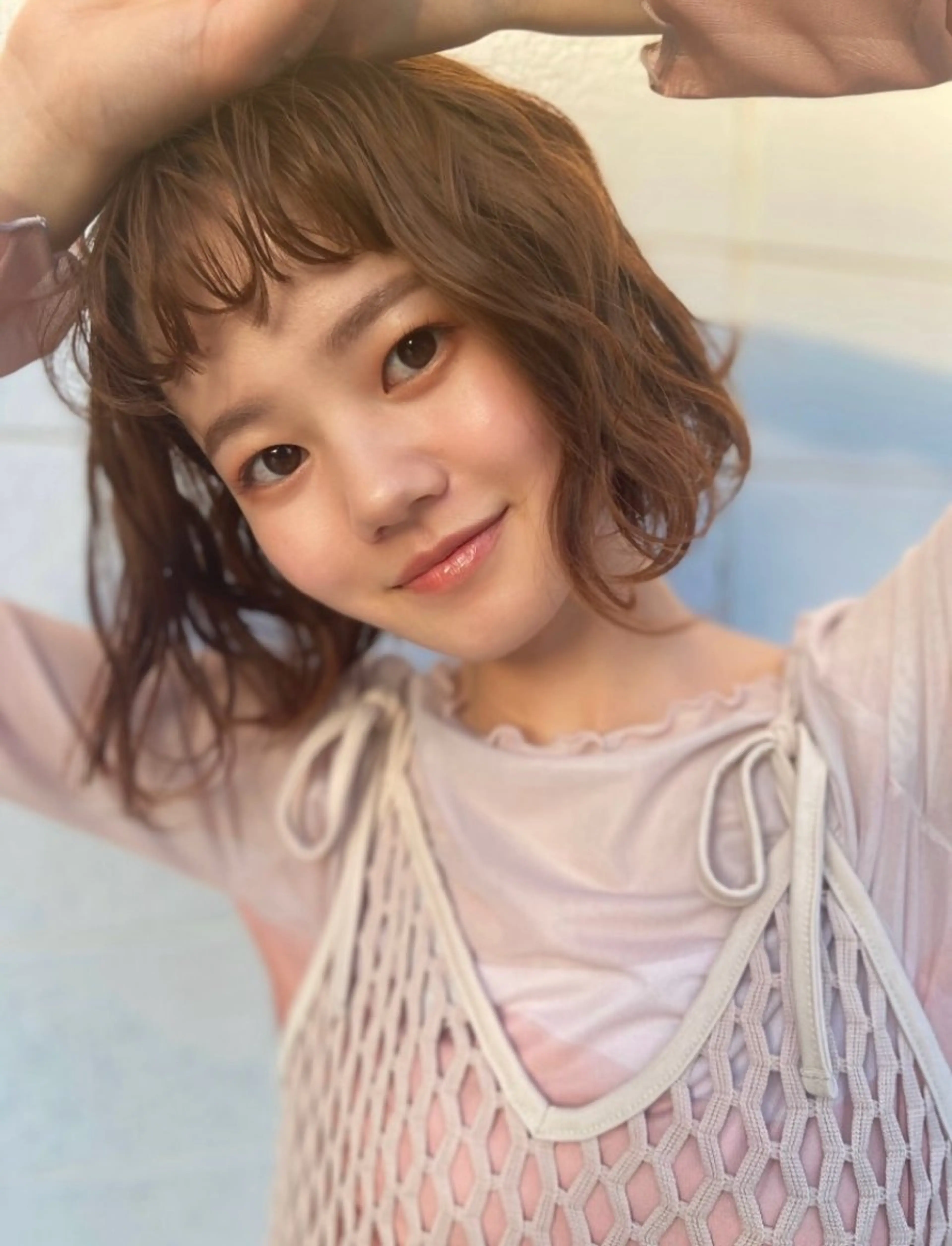 🐬前処理トリートメント付き艶パーマ➕カット(ミディアム)の写真