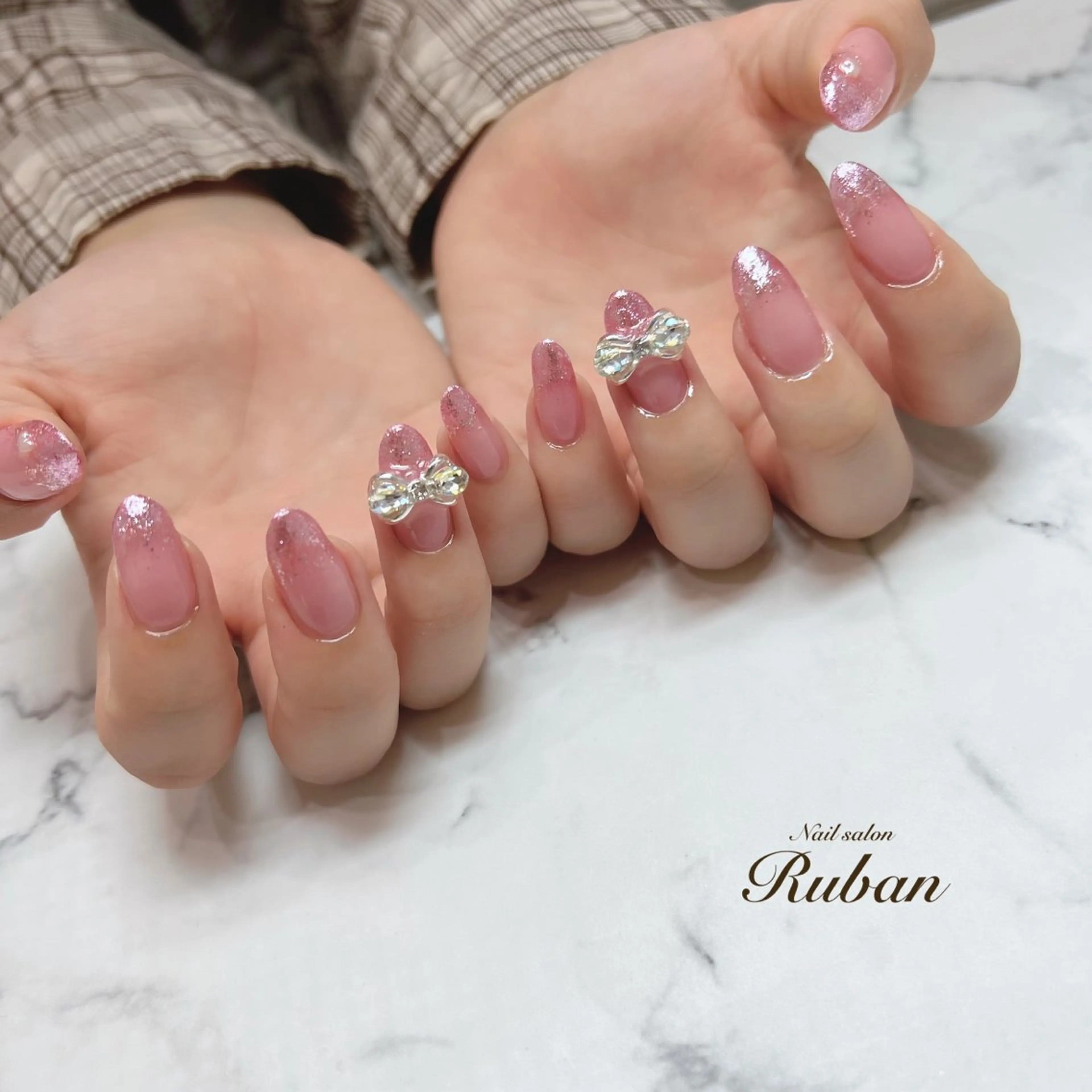 ネイル グラデーション リボン Nail salon Rubanのネイルデザイン